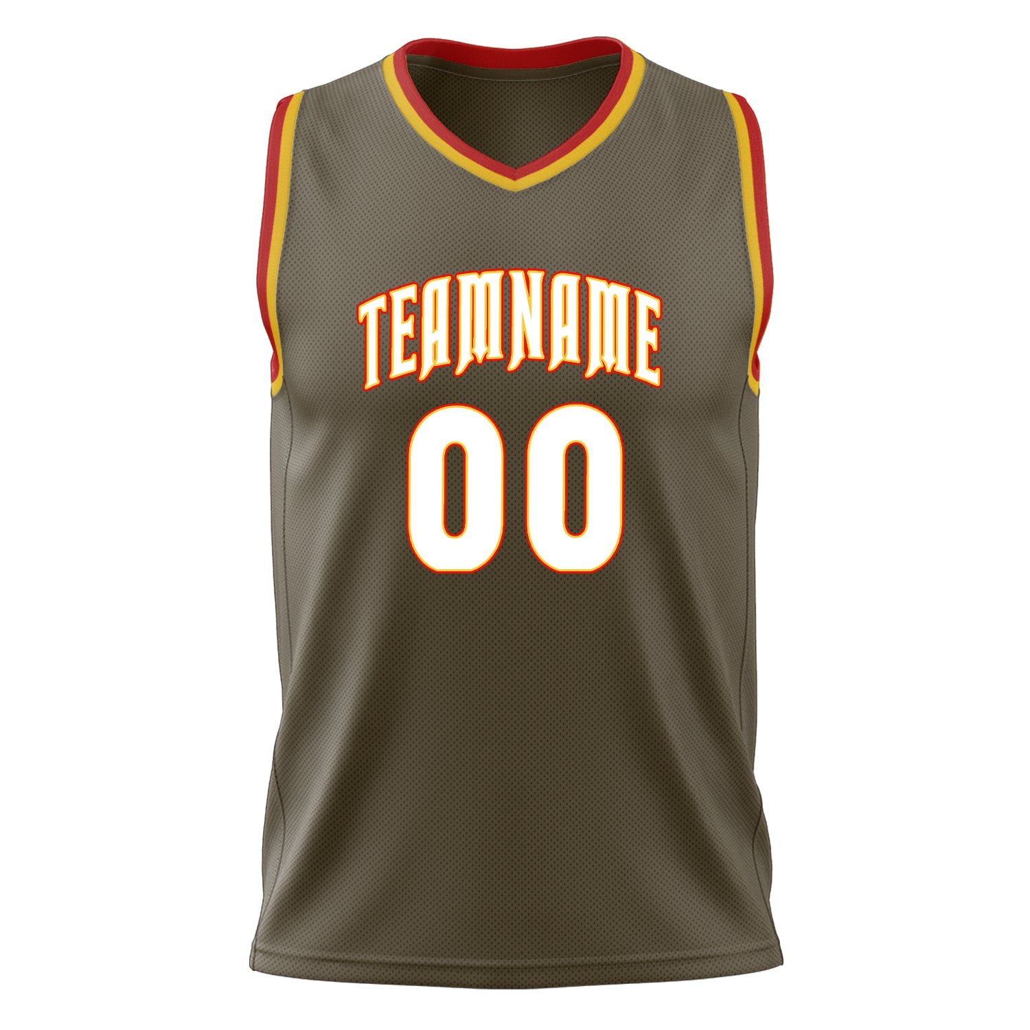 Custom Professional Olive White Basketball Jersey