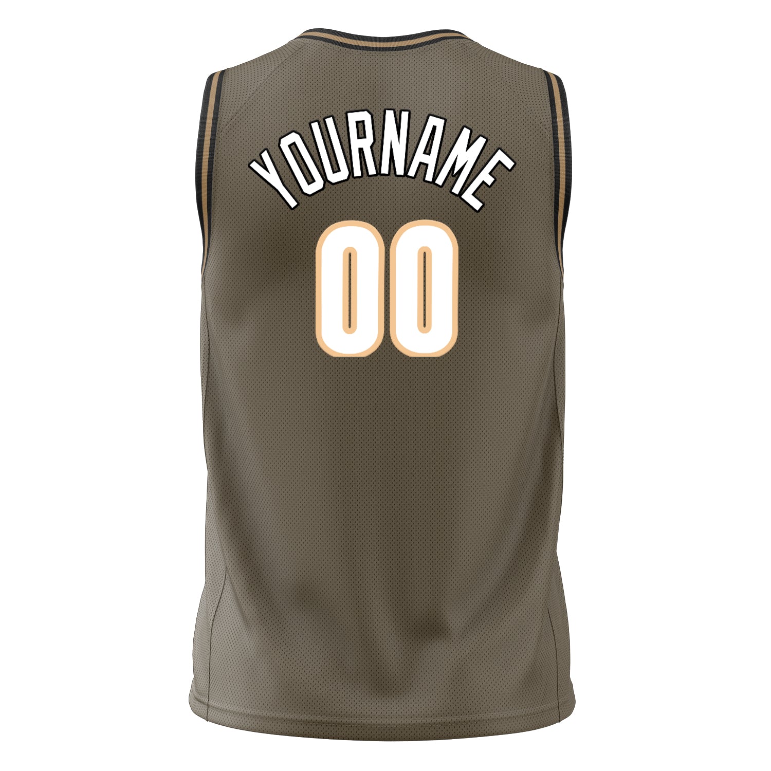 Custom Professional Olive White Basketball Jersey