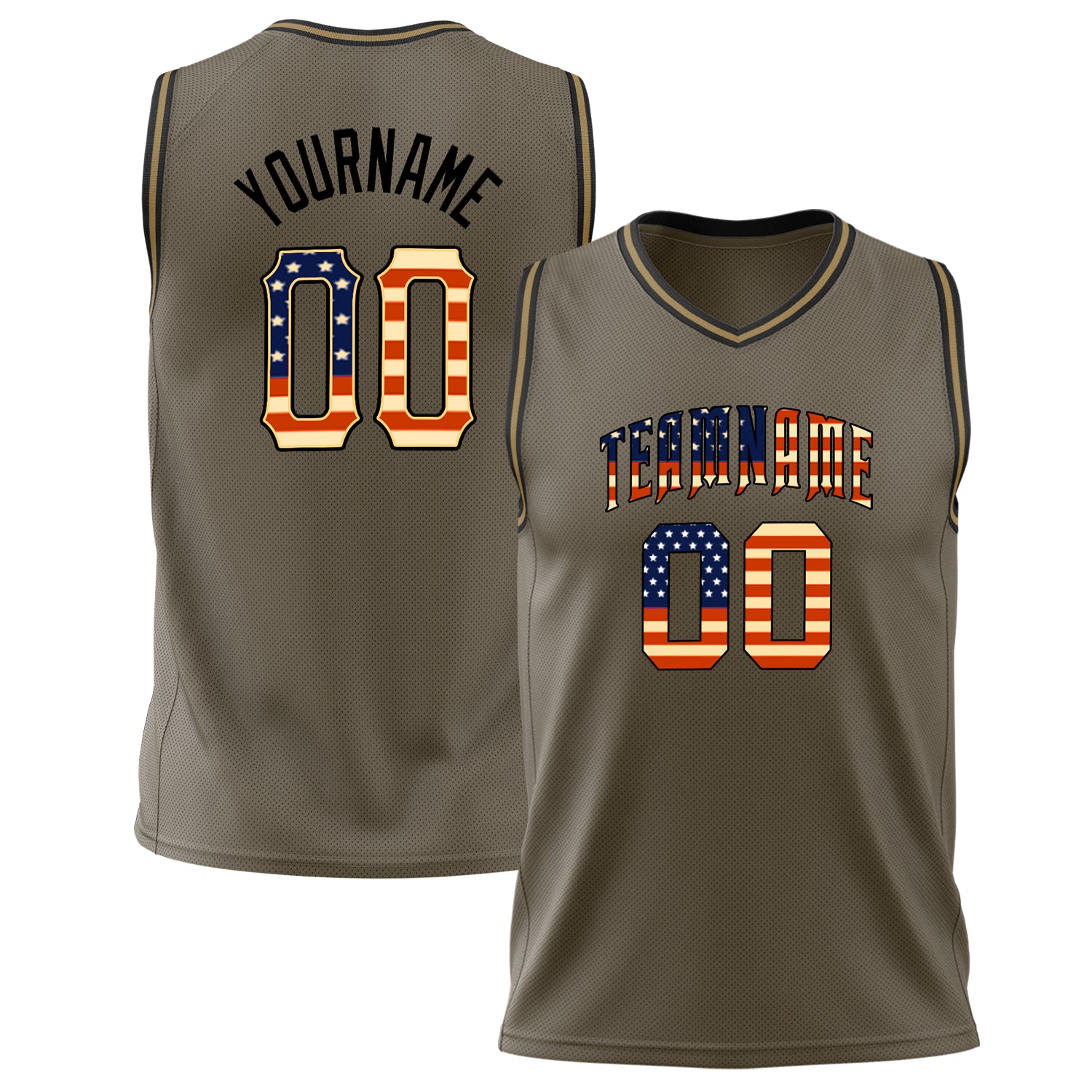 Benutzerdefiniertes Professionelles Oliv Schwarz Basketballtrikot BS02240626LJ138