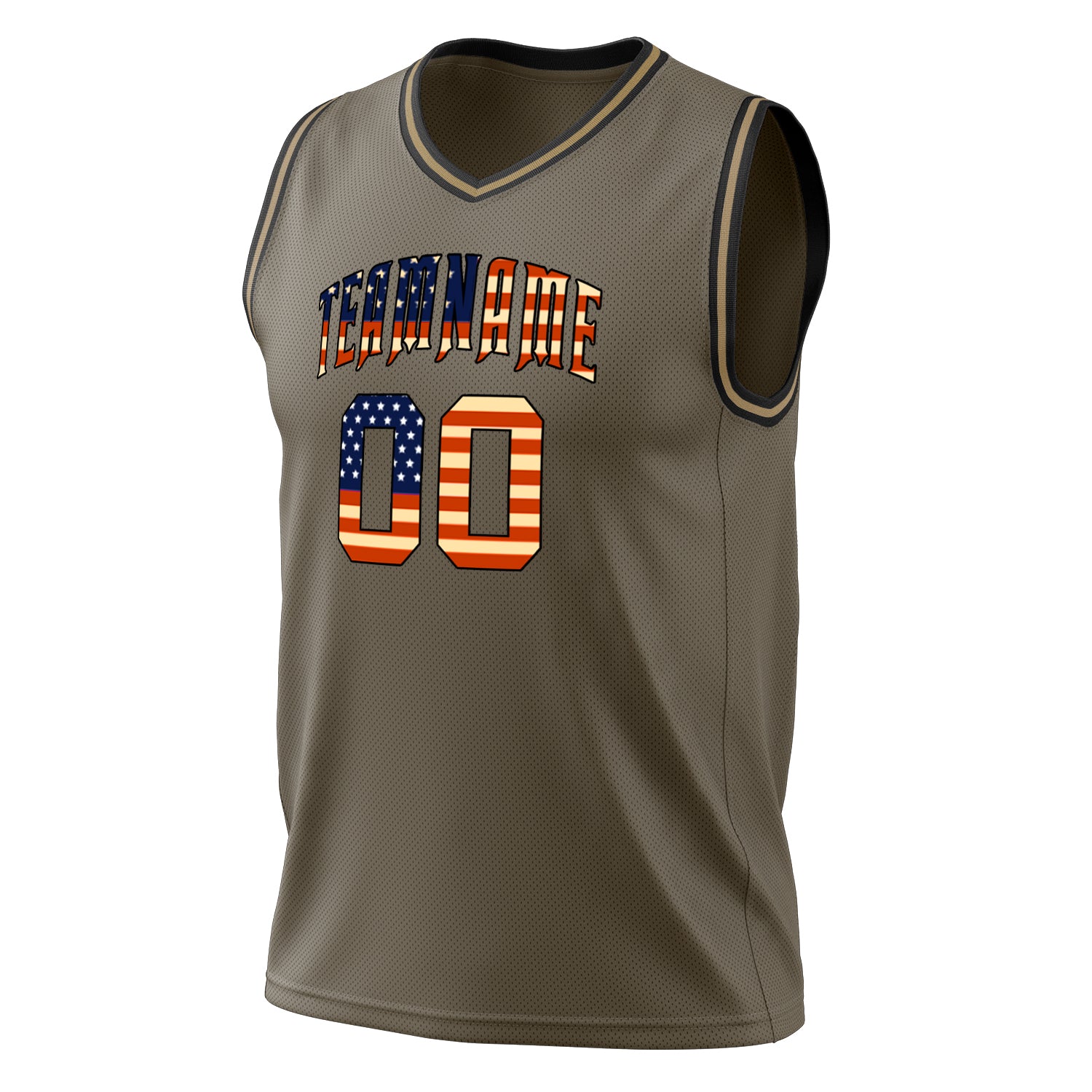 Custom Professional Olive Black Basketball Jersey