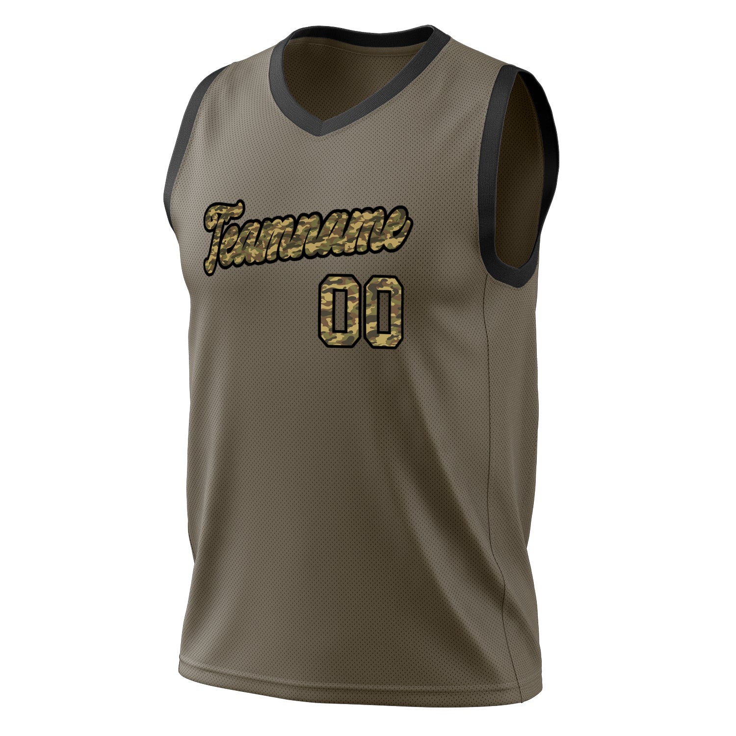 Custom Professional Olive Black Basketball Jersey