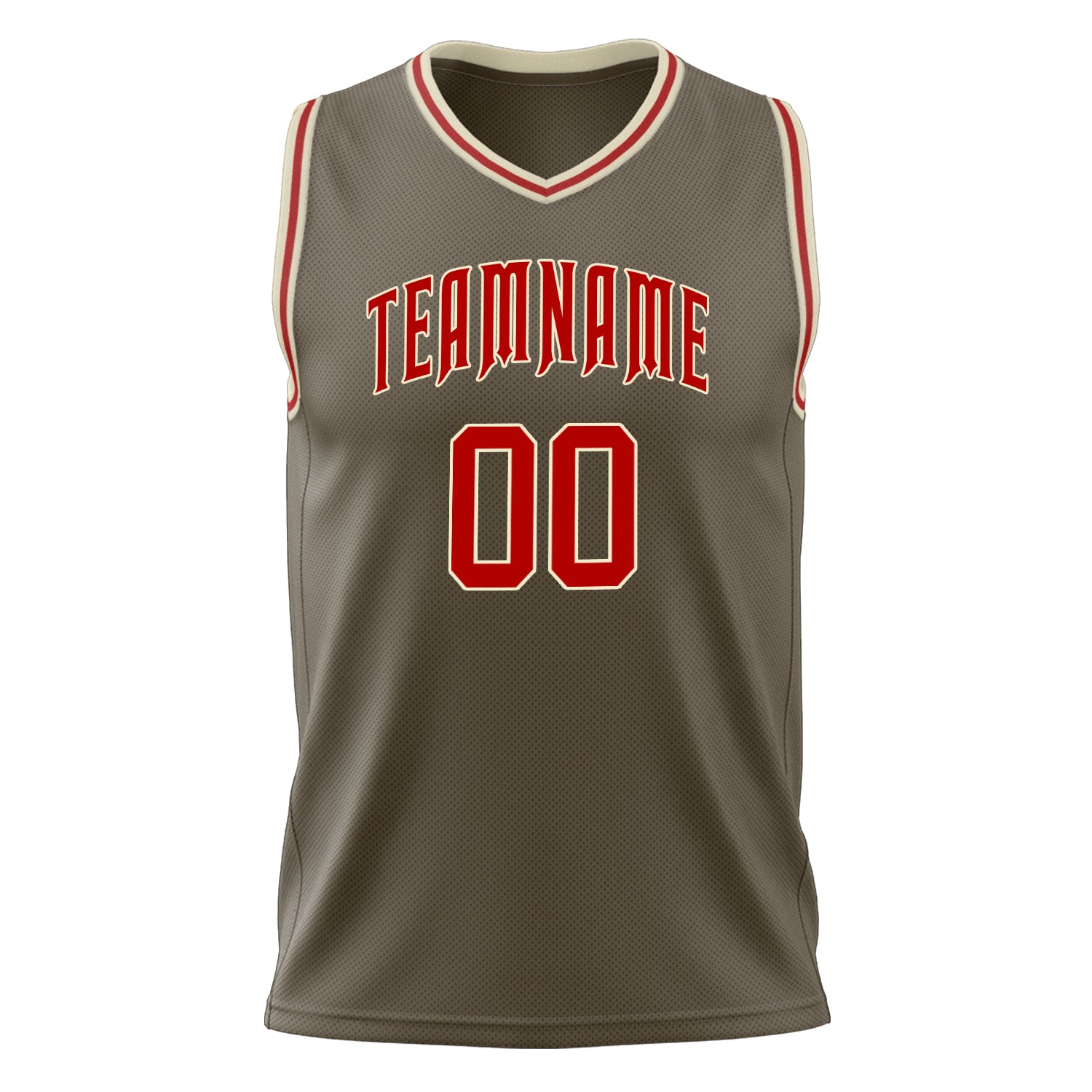 Custom Professional Olive Red Basketball Jersey