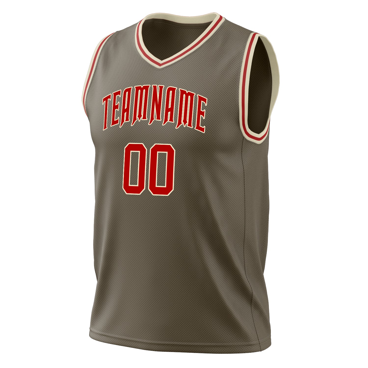 Custom Professional Olive Red Basketball Jersey