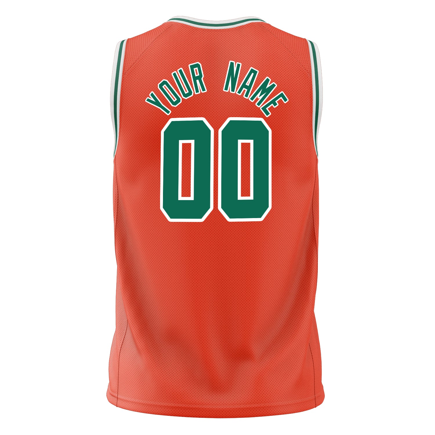 Custom Professional Orange Kelly Green Basketball Jersey