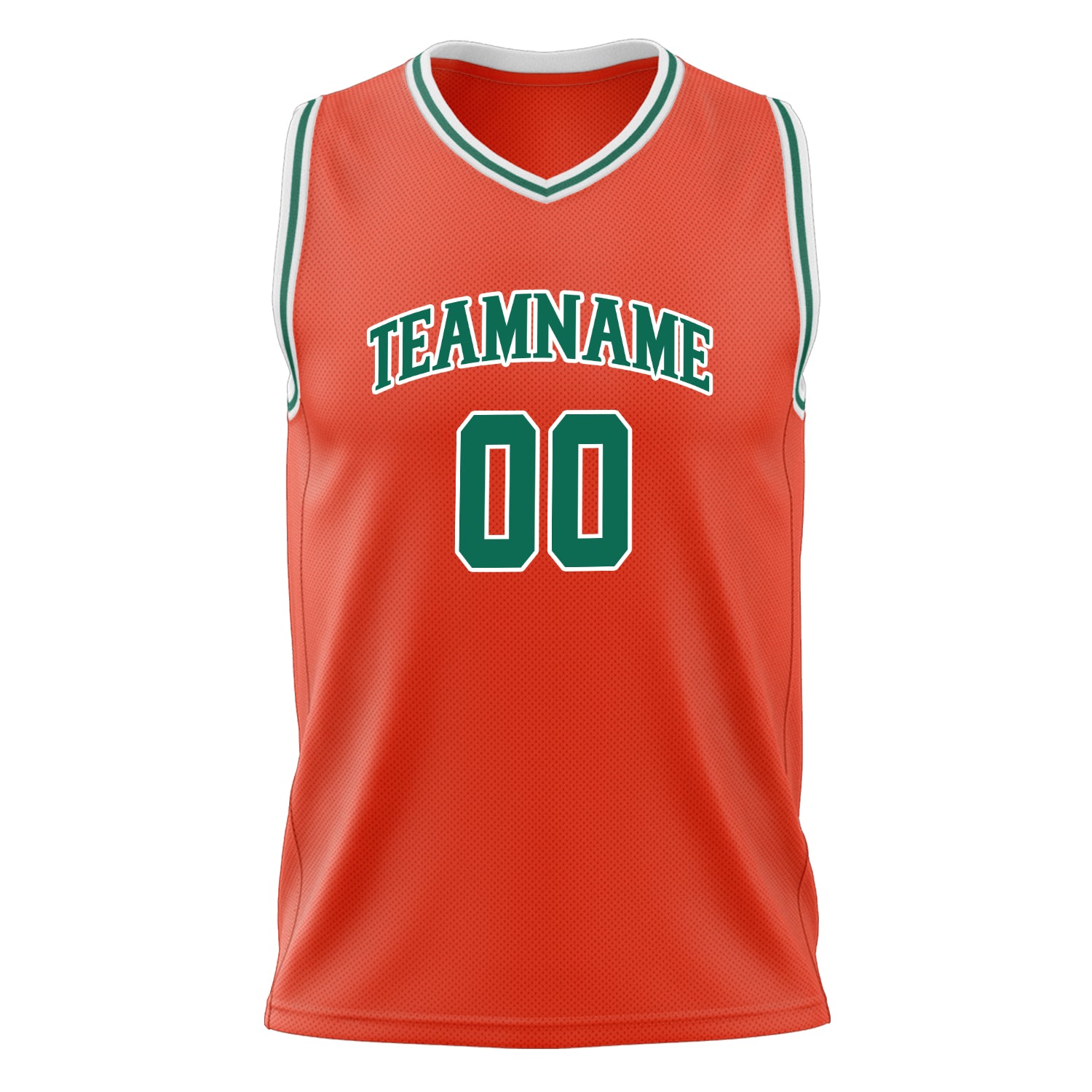 Custom Professional Orange Kelly Green Basketball Jersey