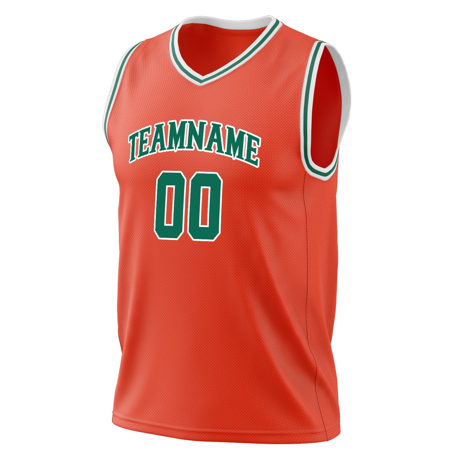 Custom Professional Orange Kelly Green Basketball Jersey