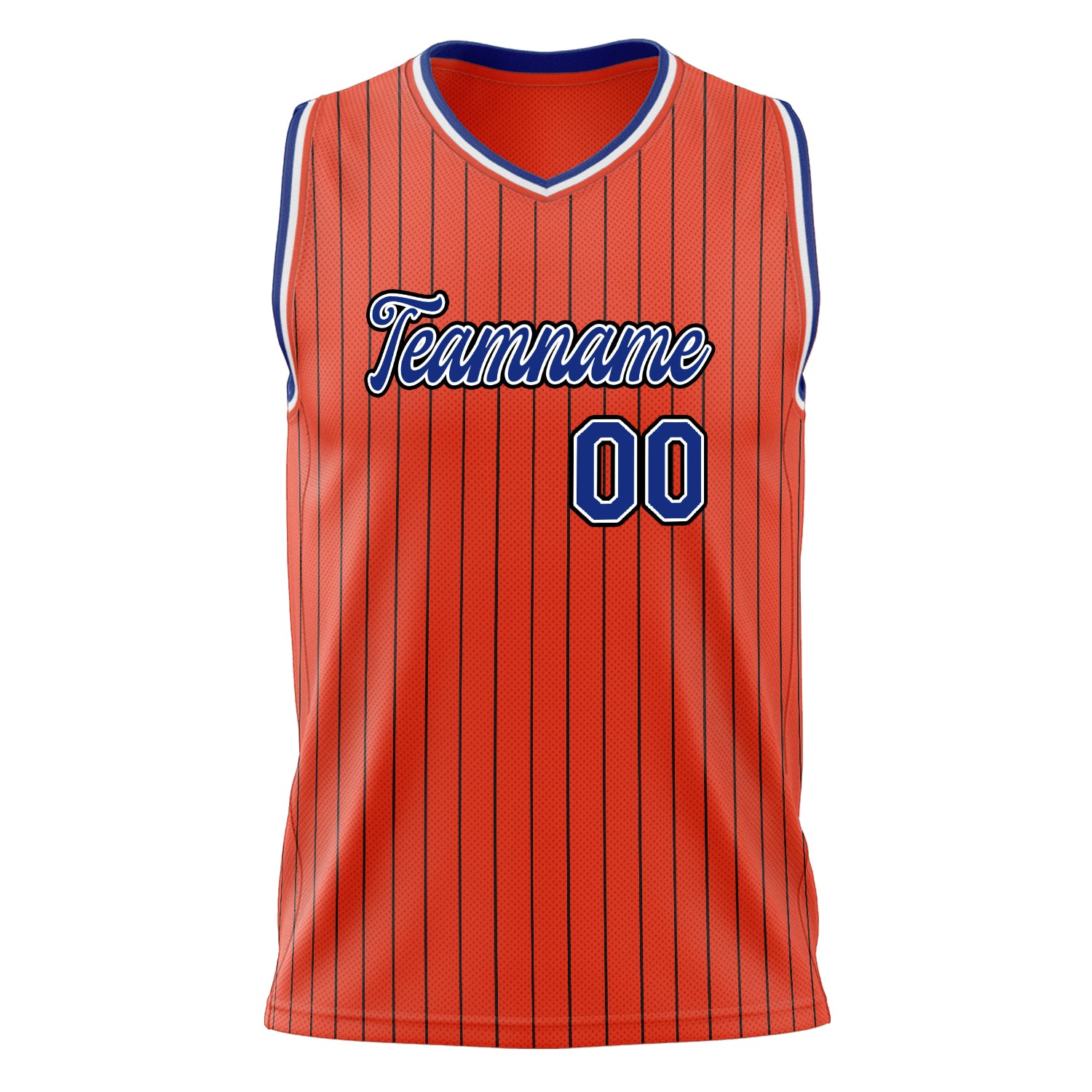 Custom Professional Orange Royal Blue Basketball Jersey