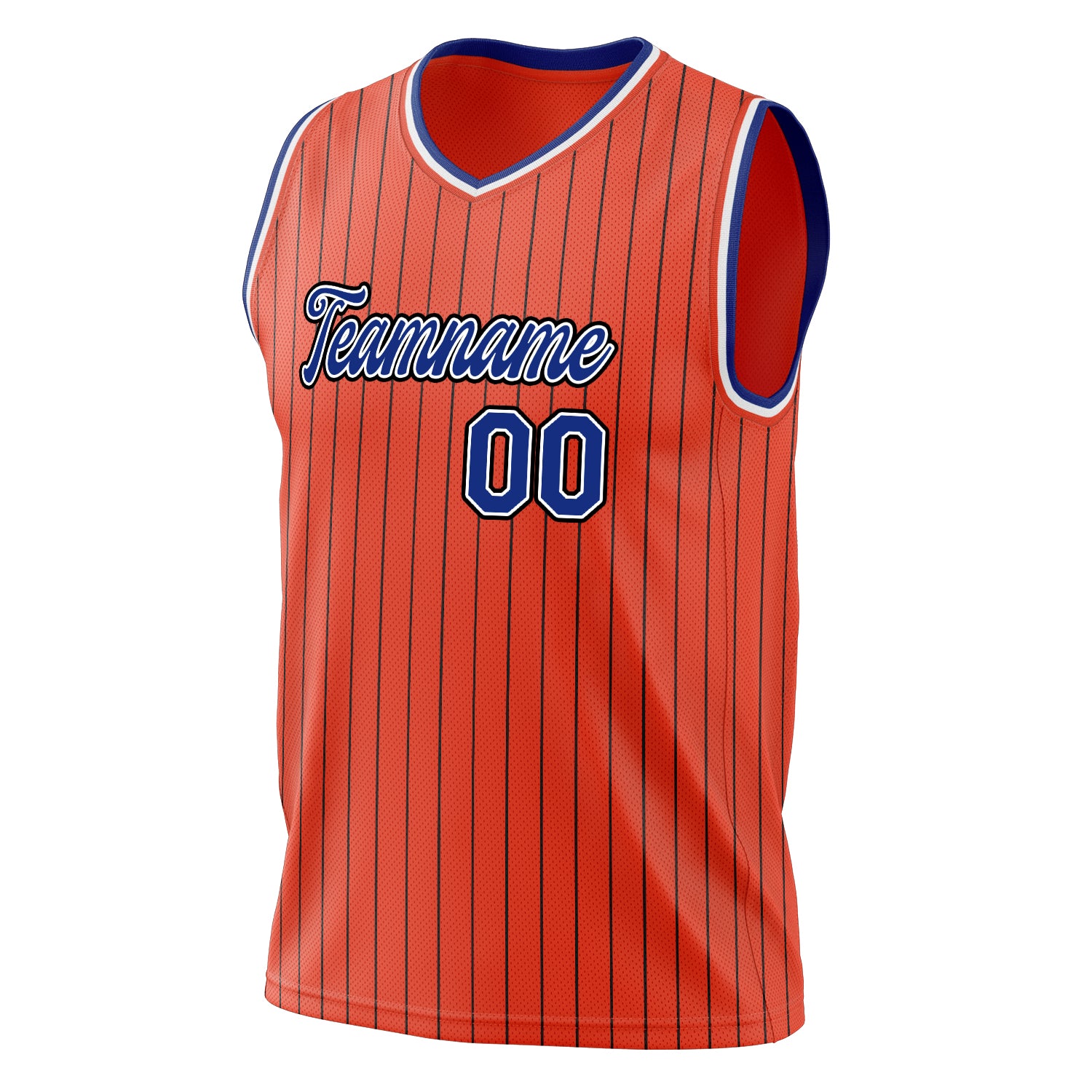Custom Professional Orange Royal Blue Basketball Jersey