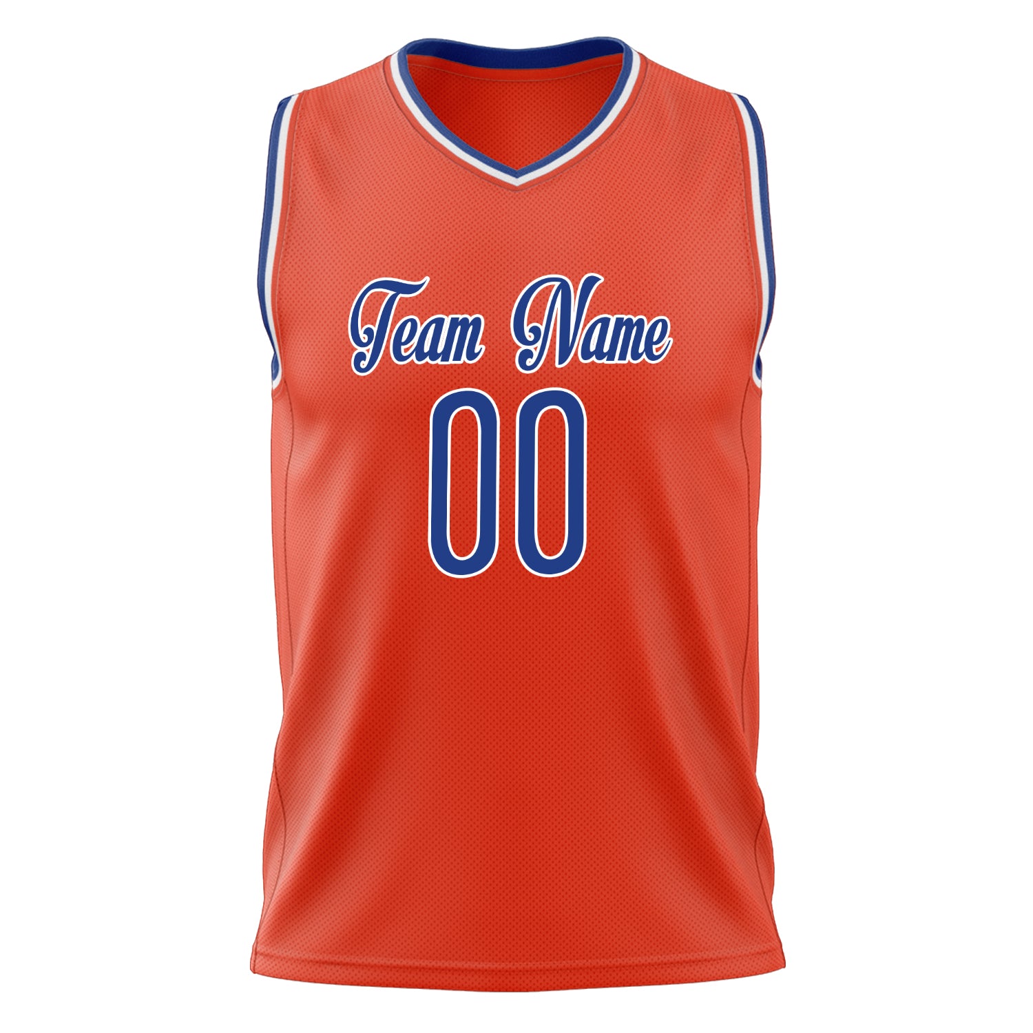 Custom Professional Orange Royal Blue Basketball Jersey