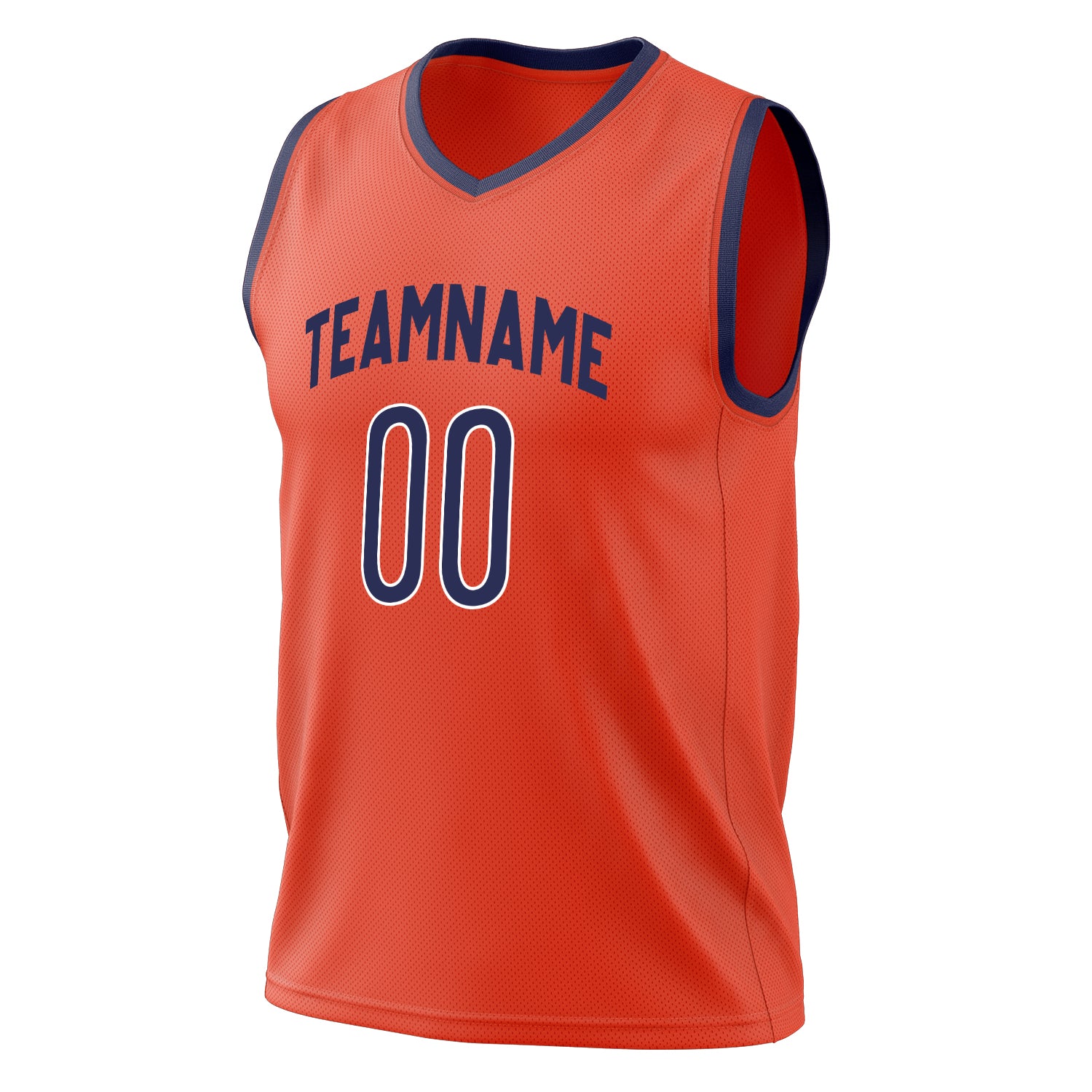 Custom Professional Orange Navy Blue Basketball Jersey