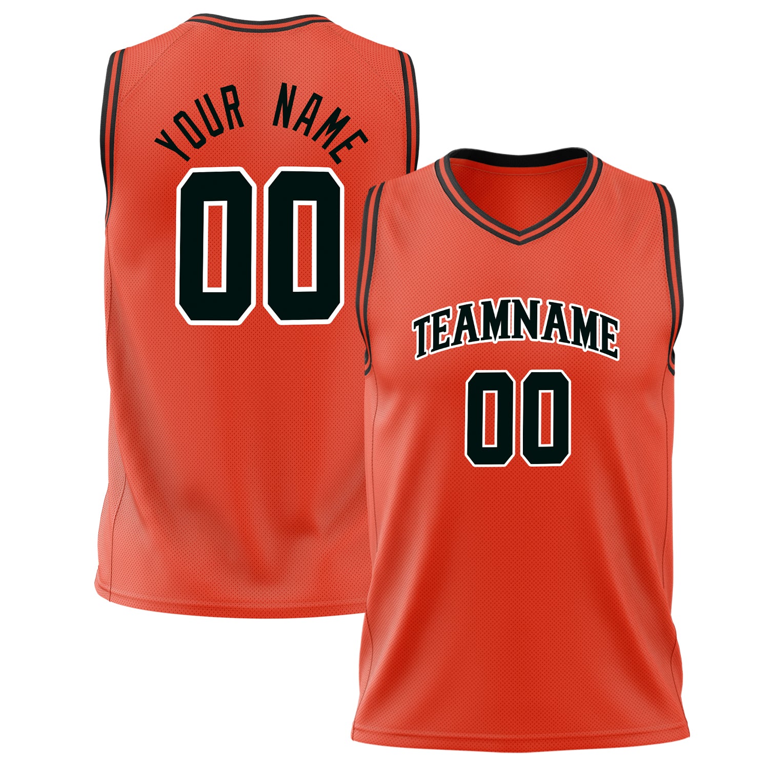 Benutzerdefiniertes Professionelles Orange Schwarz Basketballtrikot BS02240626XJ147