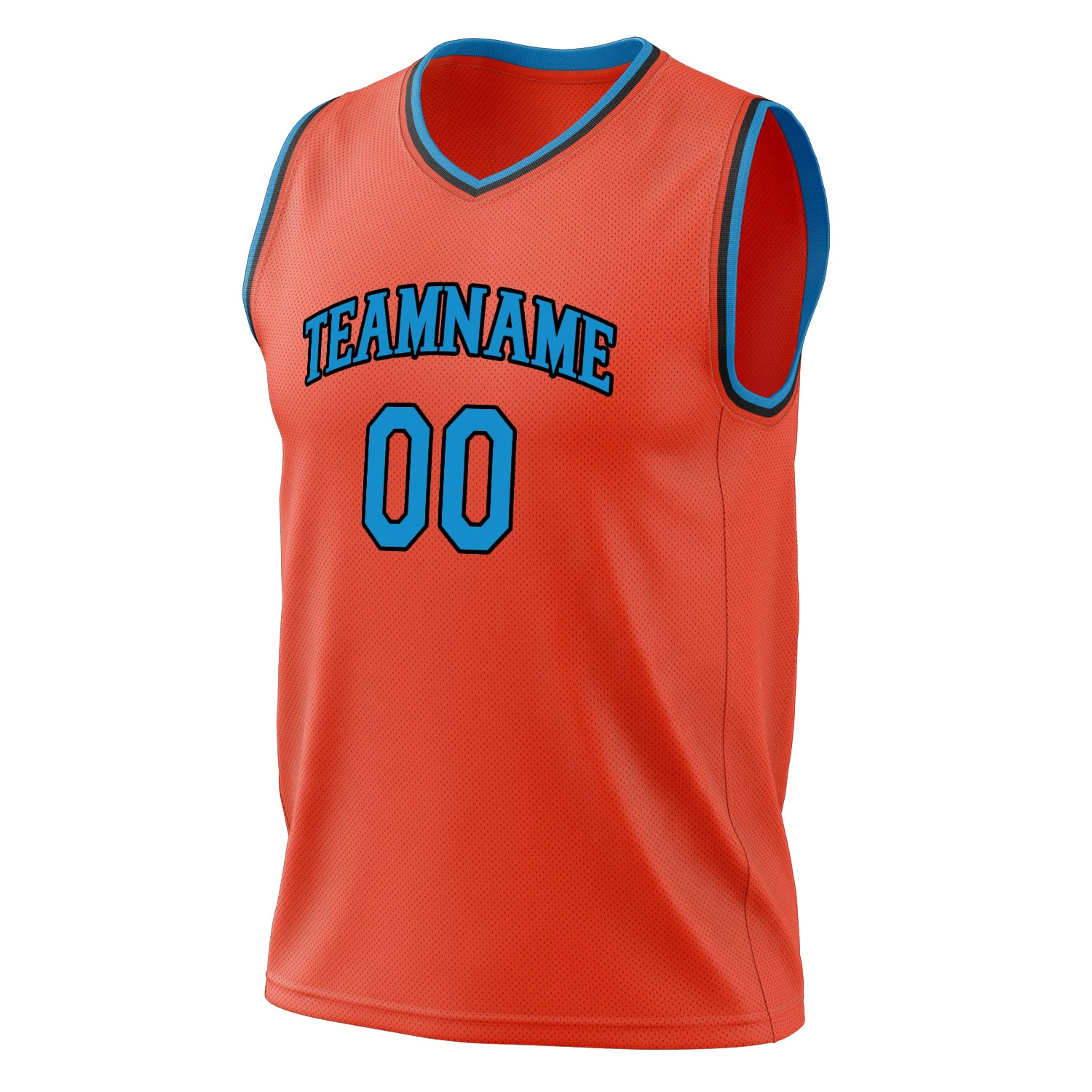 Custom Professional Orange Blue Basketball Jersey