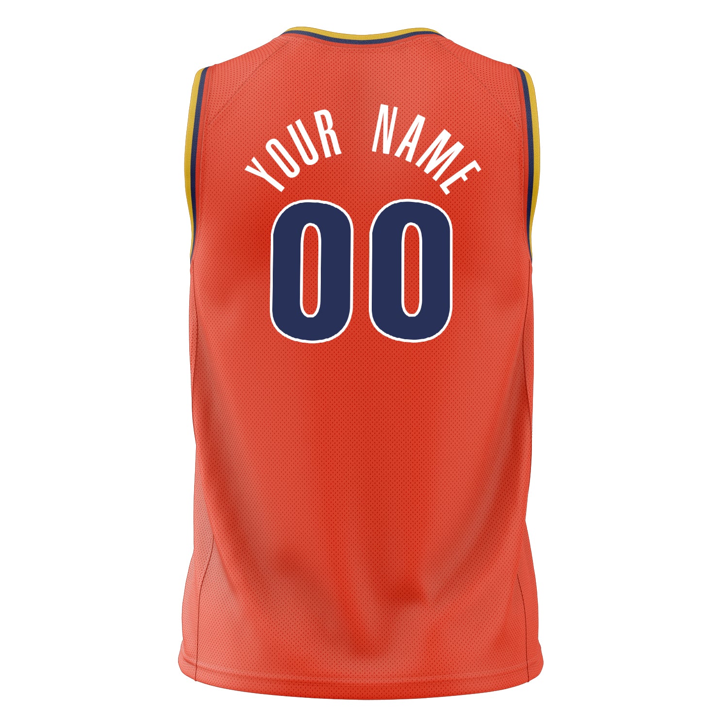 Custom Professional Orange Navy Blue Basketball Jersey