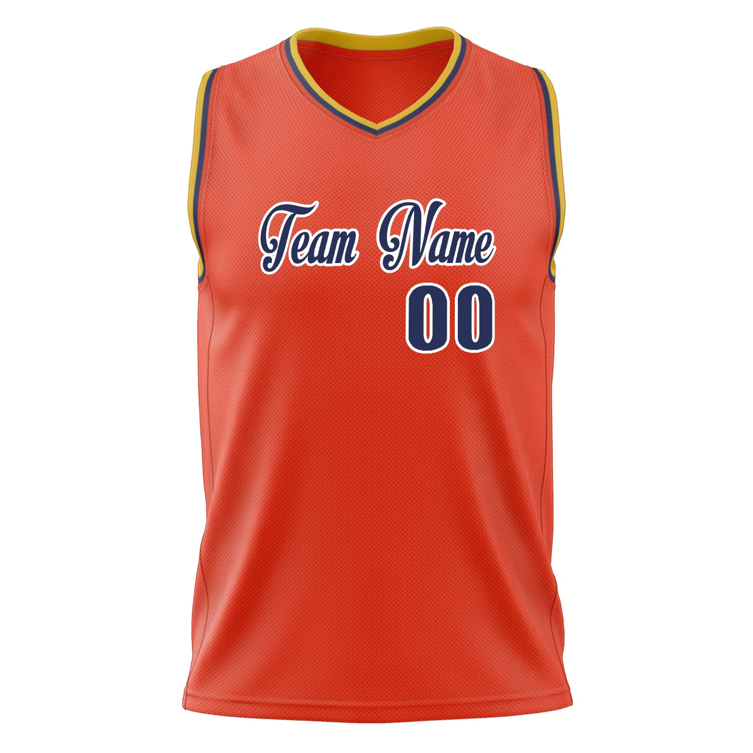 Custom Professional Orange Navy Blue Basketball Jersey