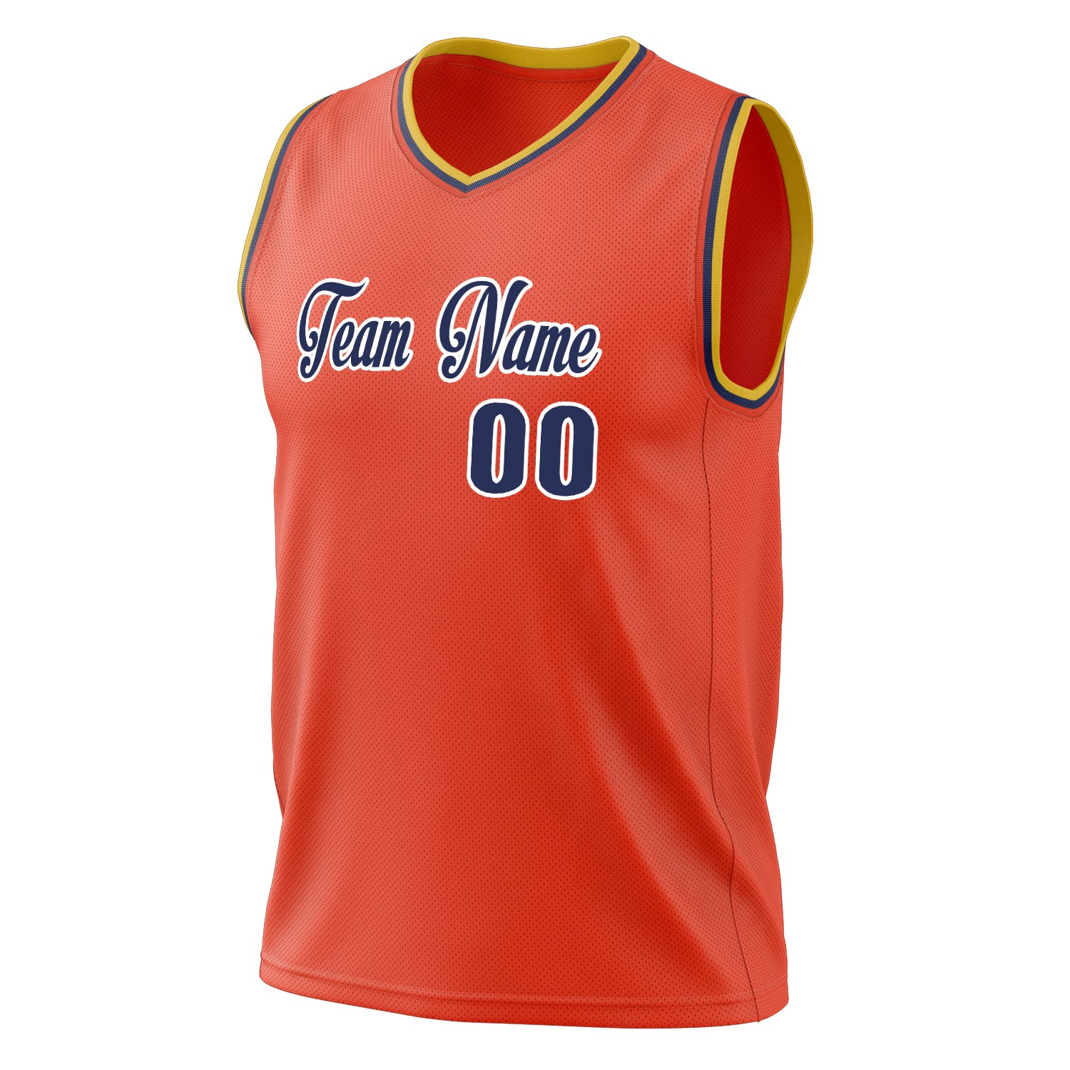 Custom Professional Orange Navy Blue Basketball Jersey