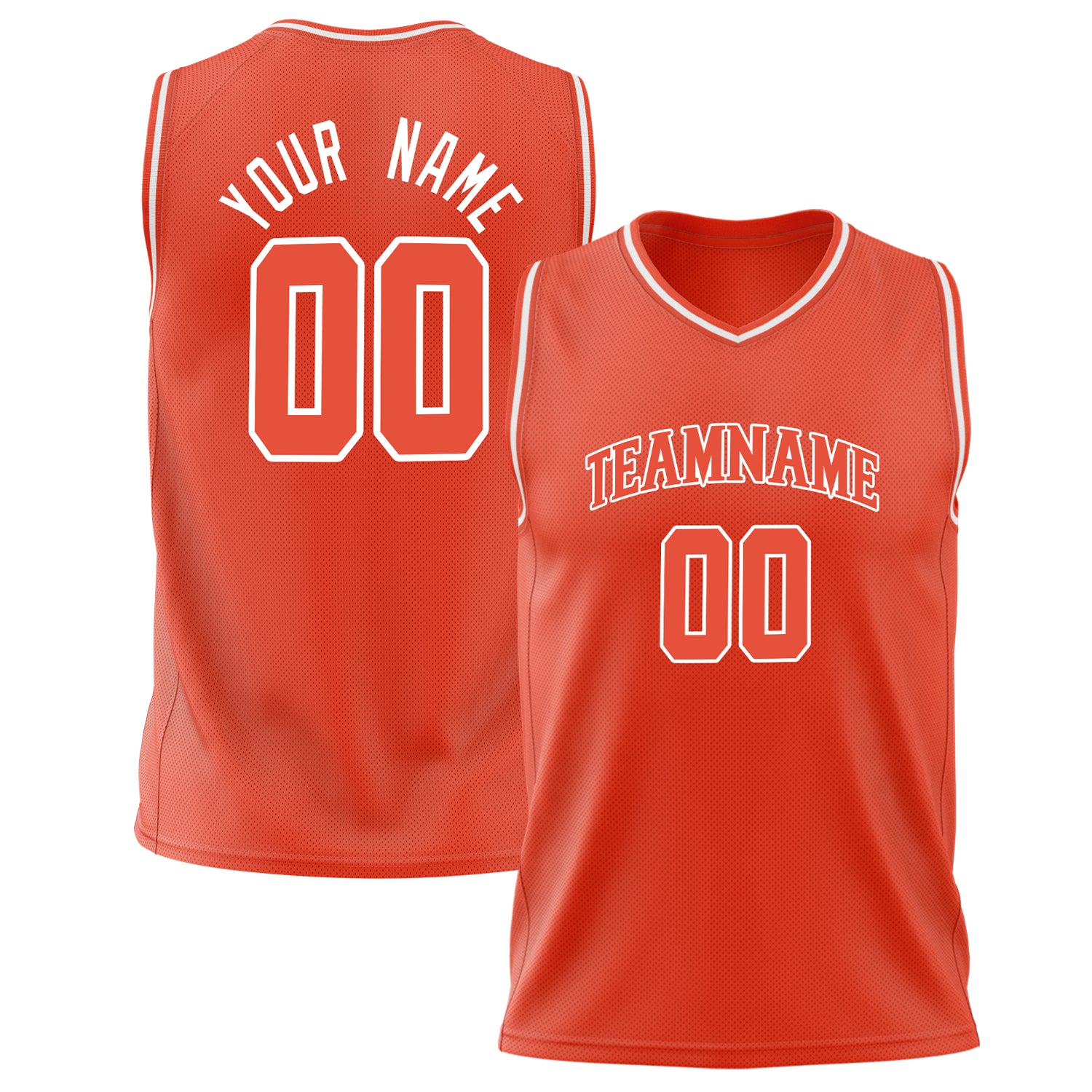 Benutzerdefiniertes Professionelles Orange Weiß Basketballtrikot BS02240626XJ151