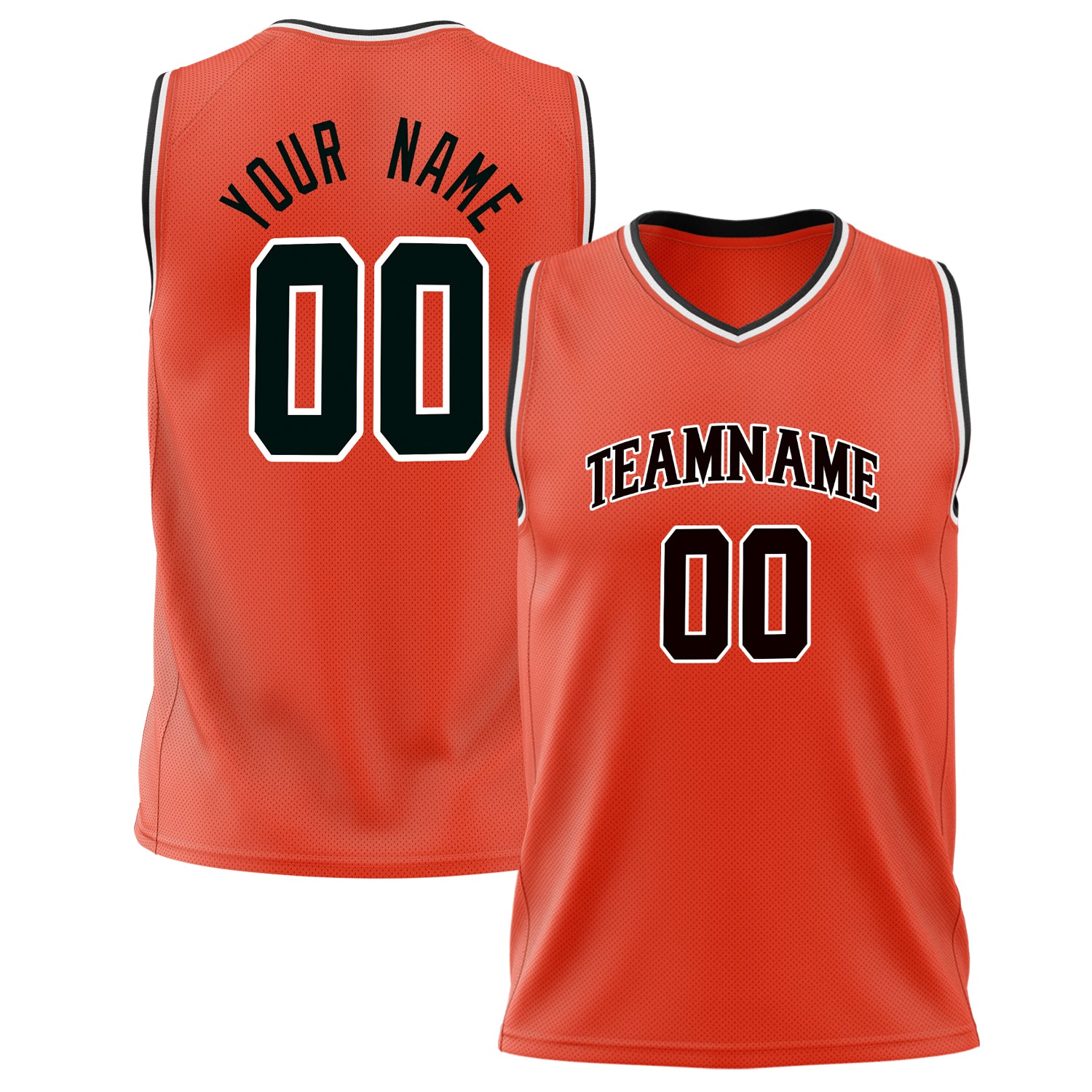 Benutzerdefiniertes Professionelles Orange Schwarz Basketballtrikot BS02240626XJ152