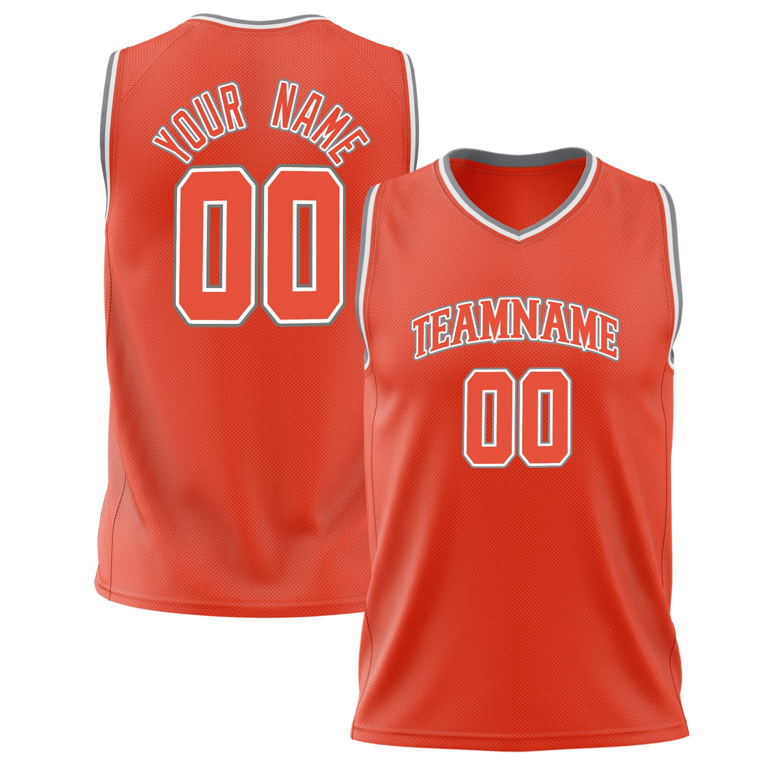 Benutzerdefiniertes Professionelles Orange Weiß Basketballtrikot BS02240626XJ153