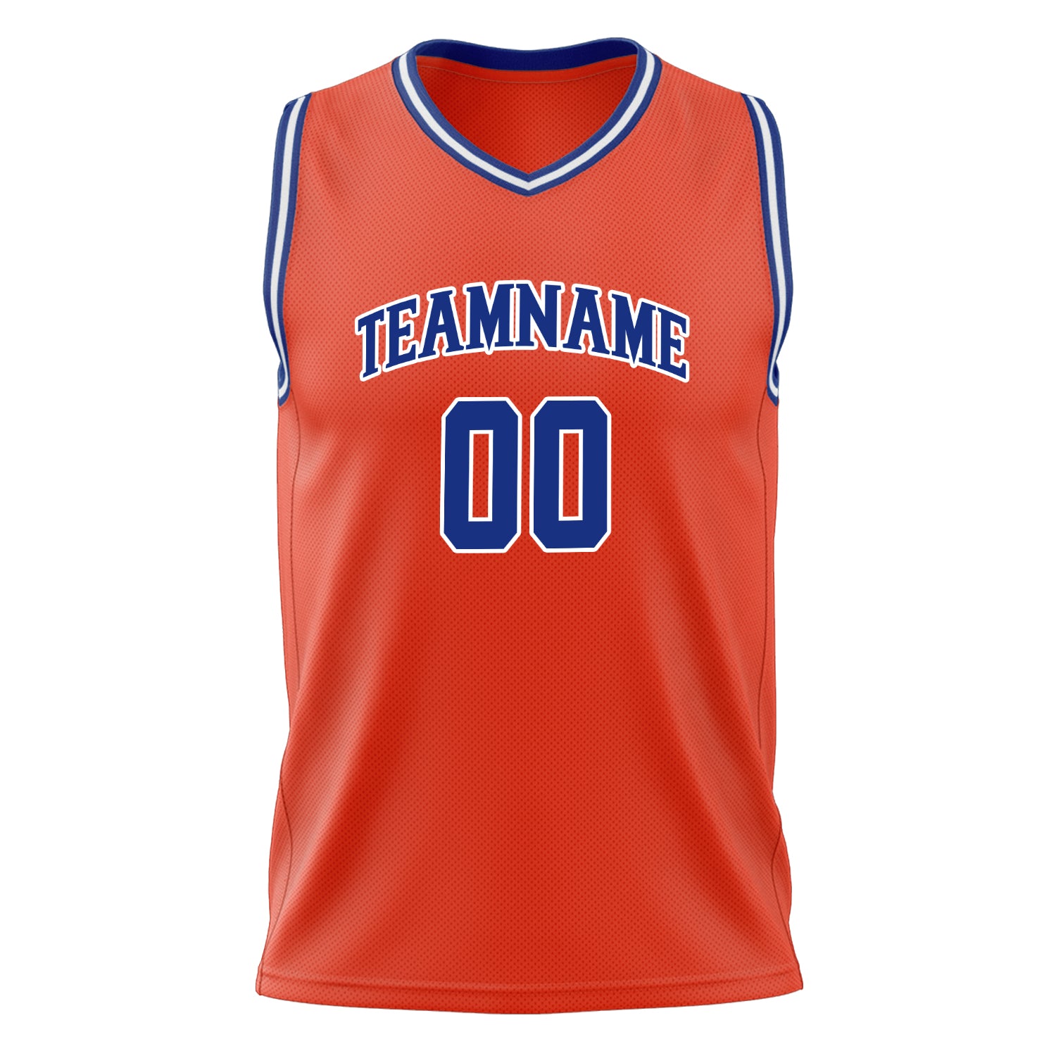 Custom Professional Orange Royal Blue Basketball Jersey