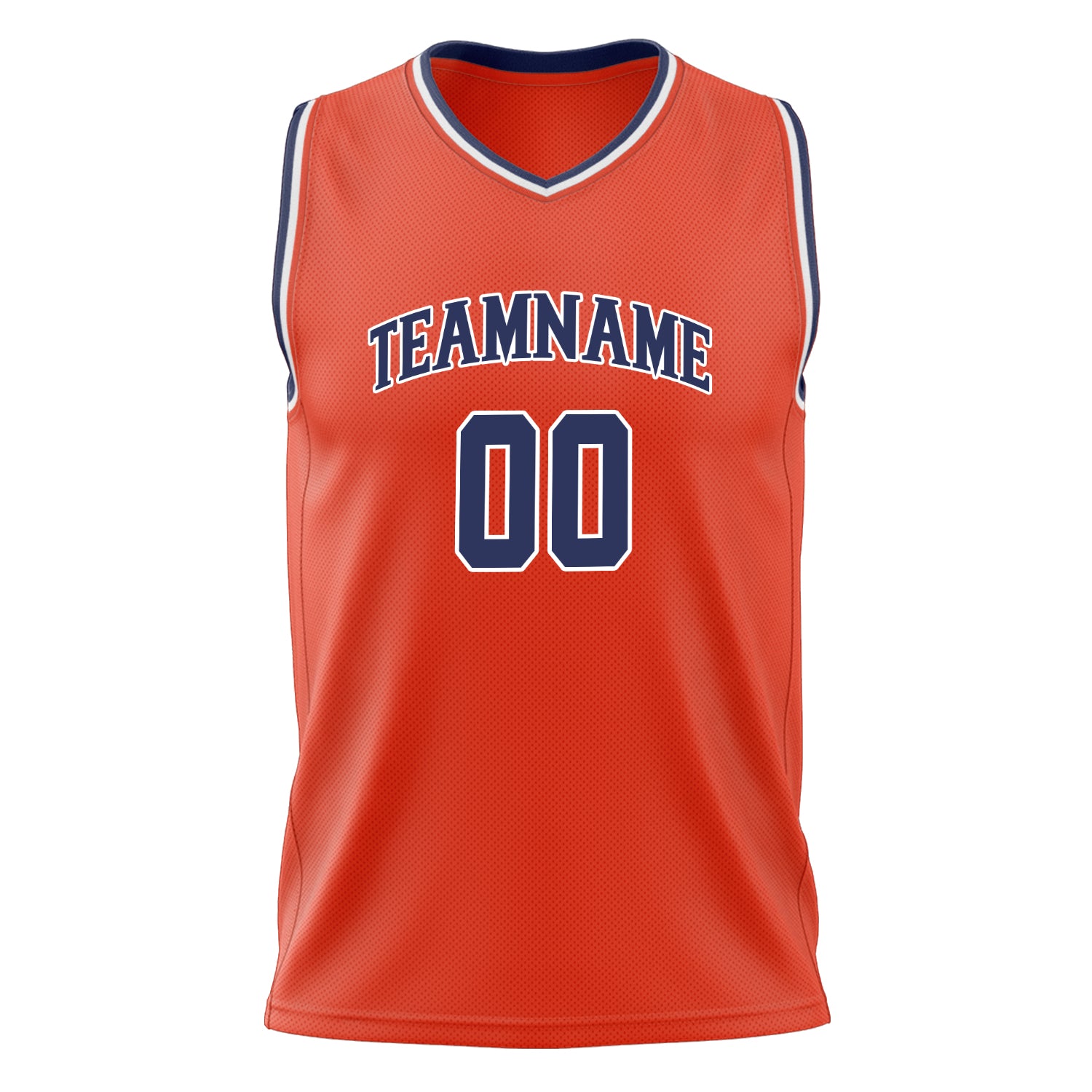 Custom Professional Orange Navy Blue Basketball Jersey