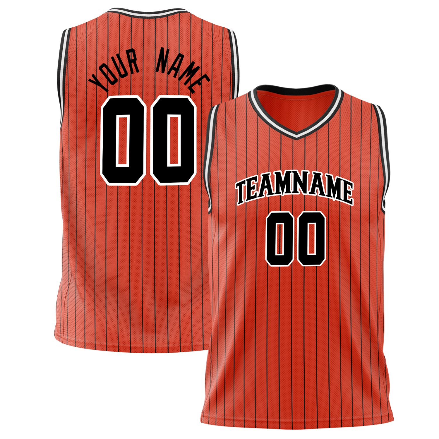 Benutzerdefiniertes Professionelles Orange Schwarz Basketballtrikot BS02240626XJ156