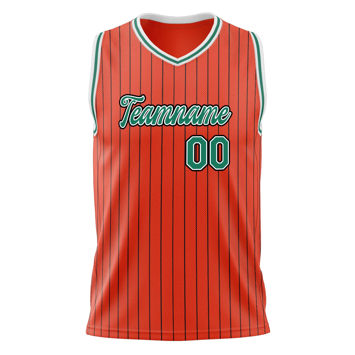 Custom Professional Orange Kelly Green Basketball Jersey