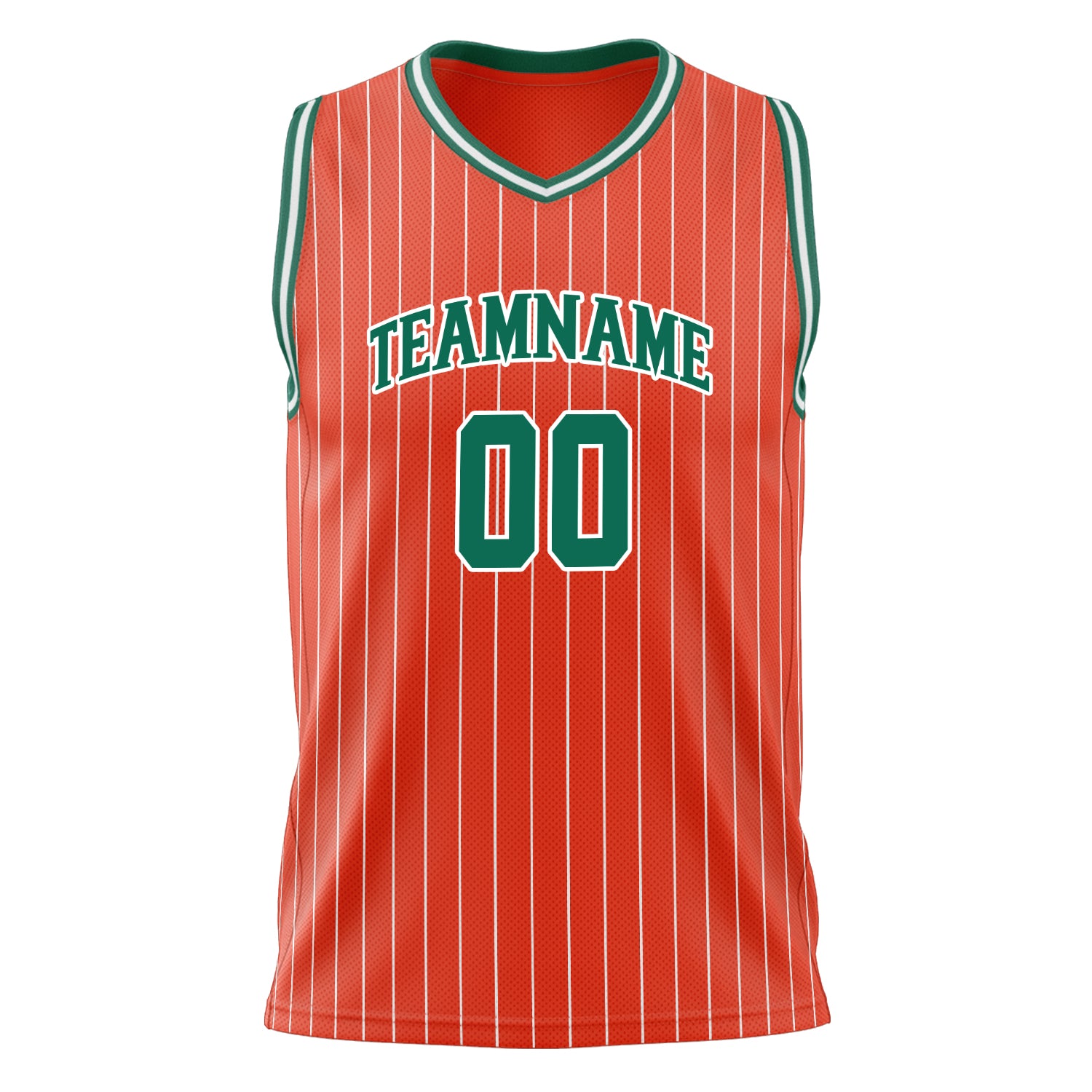 Custom Professional Orange Kelly Green Basketball Jersey