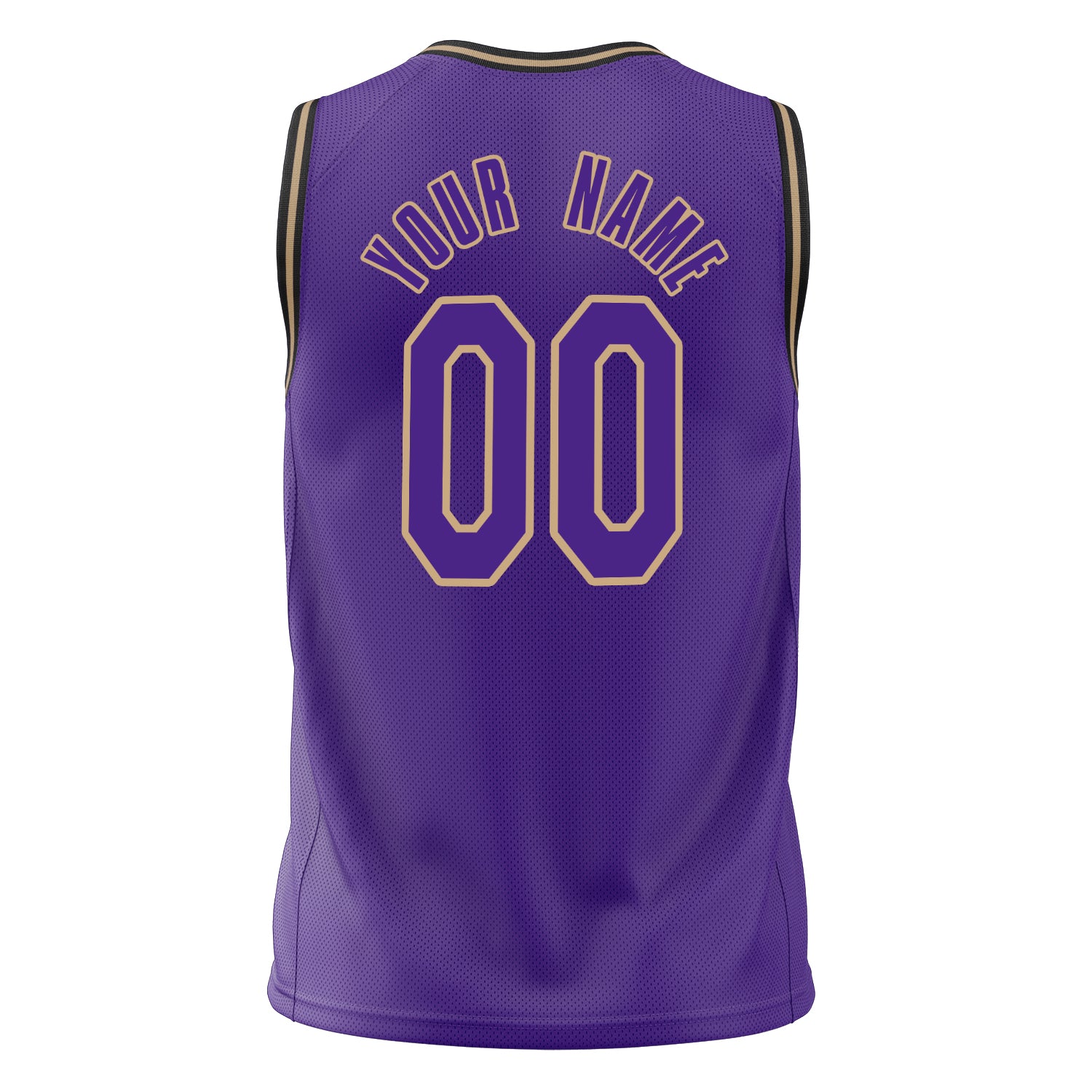 Custom Professional Purple Old Gold Basketball Jersey