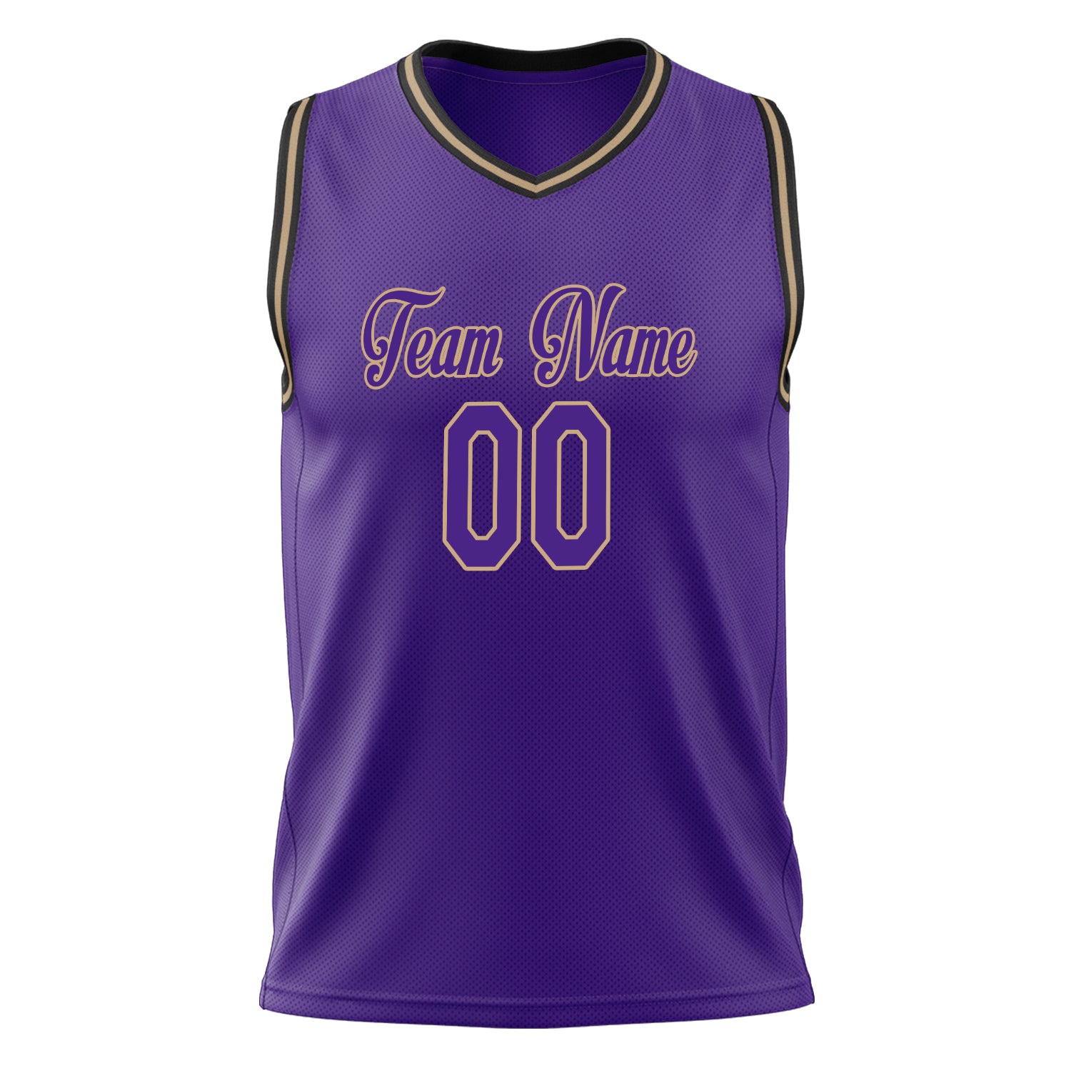 Custom Professional Purple Old Gold Basketball Jersey