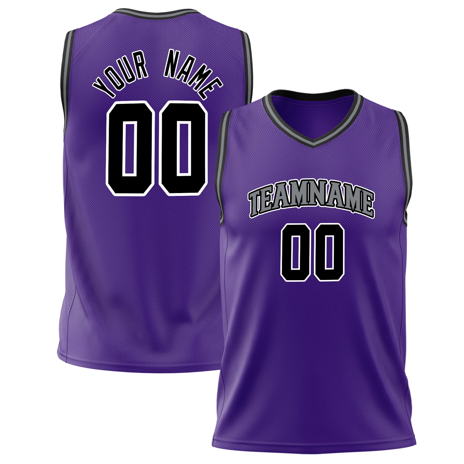 Benutzerdefiniertes Professionelles Lila Schwarz Basketballtrikot BS02240626XJ182