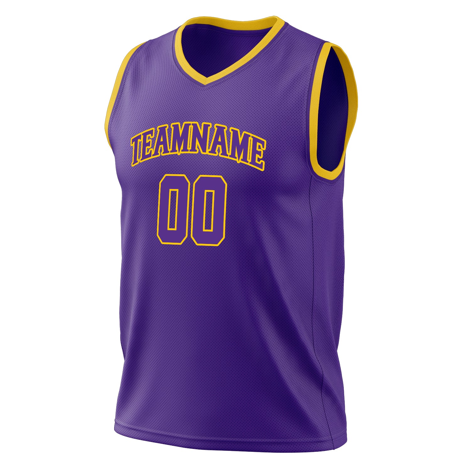 Custom Professional Purple Gold Basketball Jersey