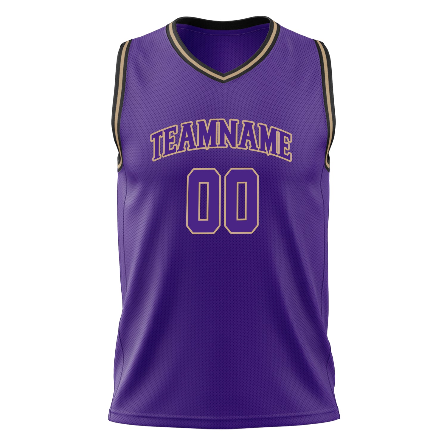 Benutzerdefiniertes Professionelles Lila Altgold Basketballtrikot