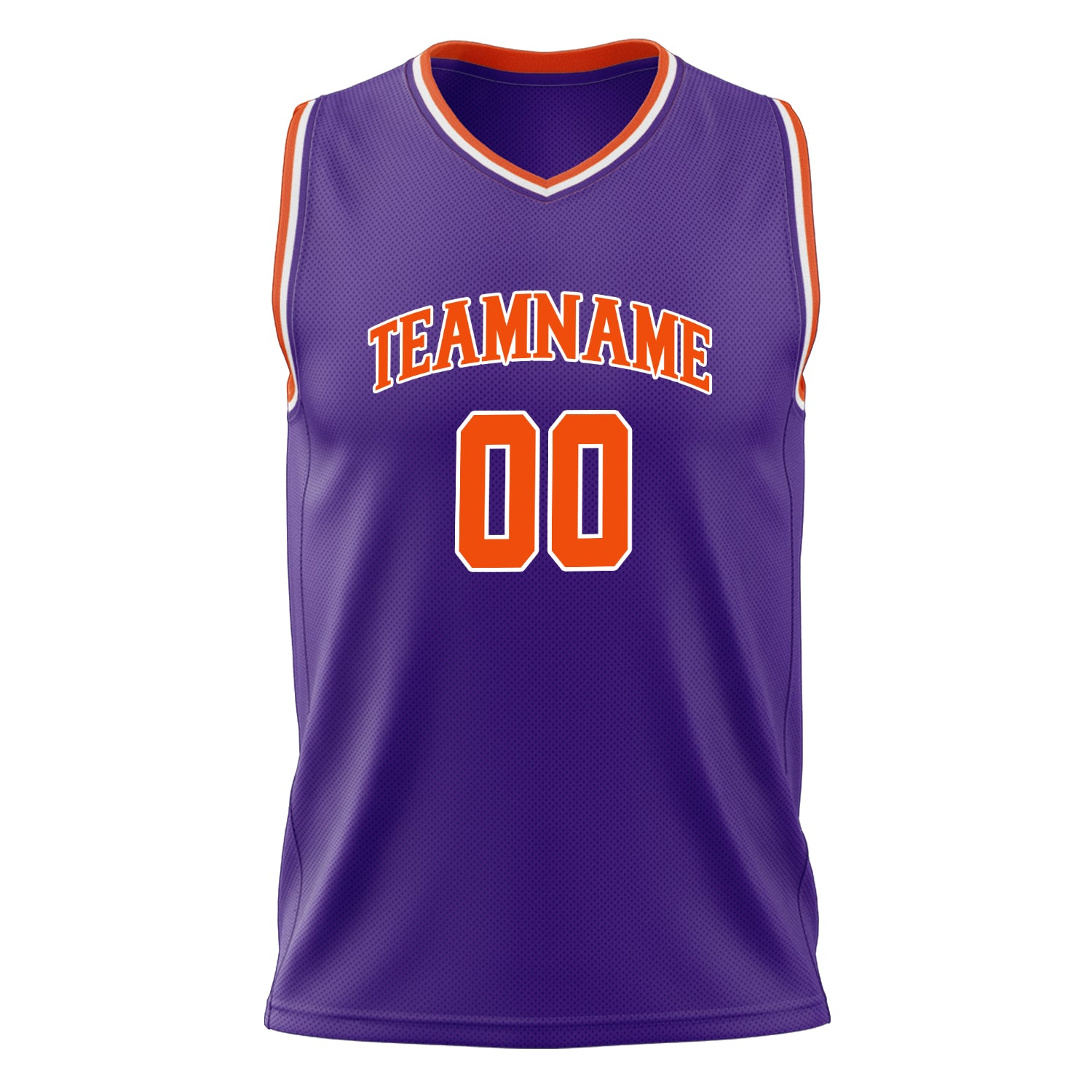 Benutzerdefiniertes Professionelles Lila Orange Basketballtrikot