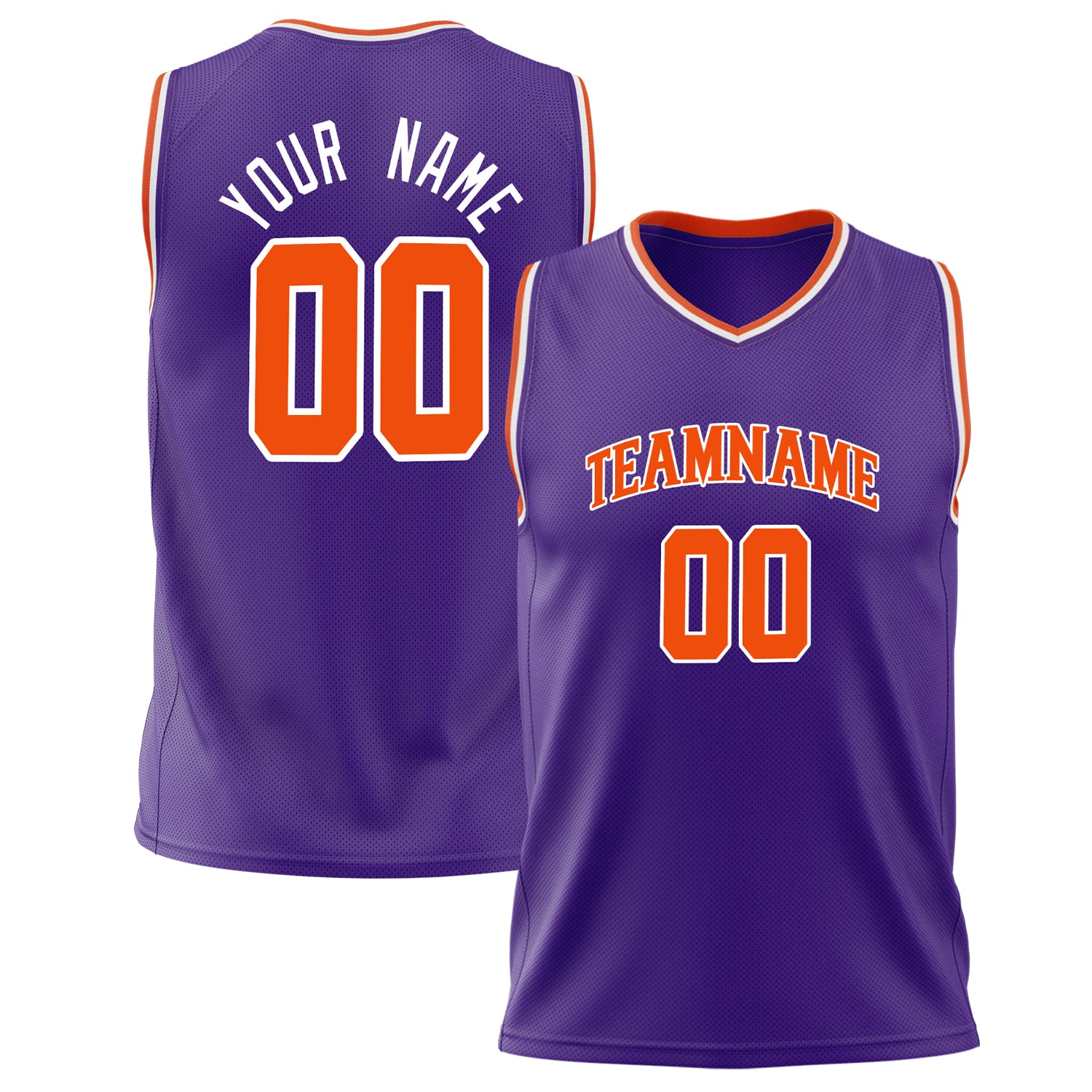 Benutzerdefiniertes Professionelles Lila Orange Basketballtrikot BS02240626XJ190