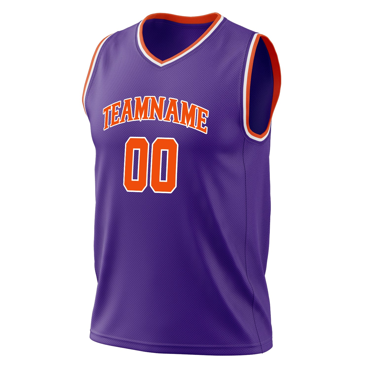 Benutzerdefiniertes Professionelles Lila Orange Basketballtrikot