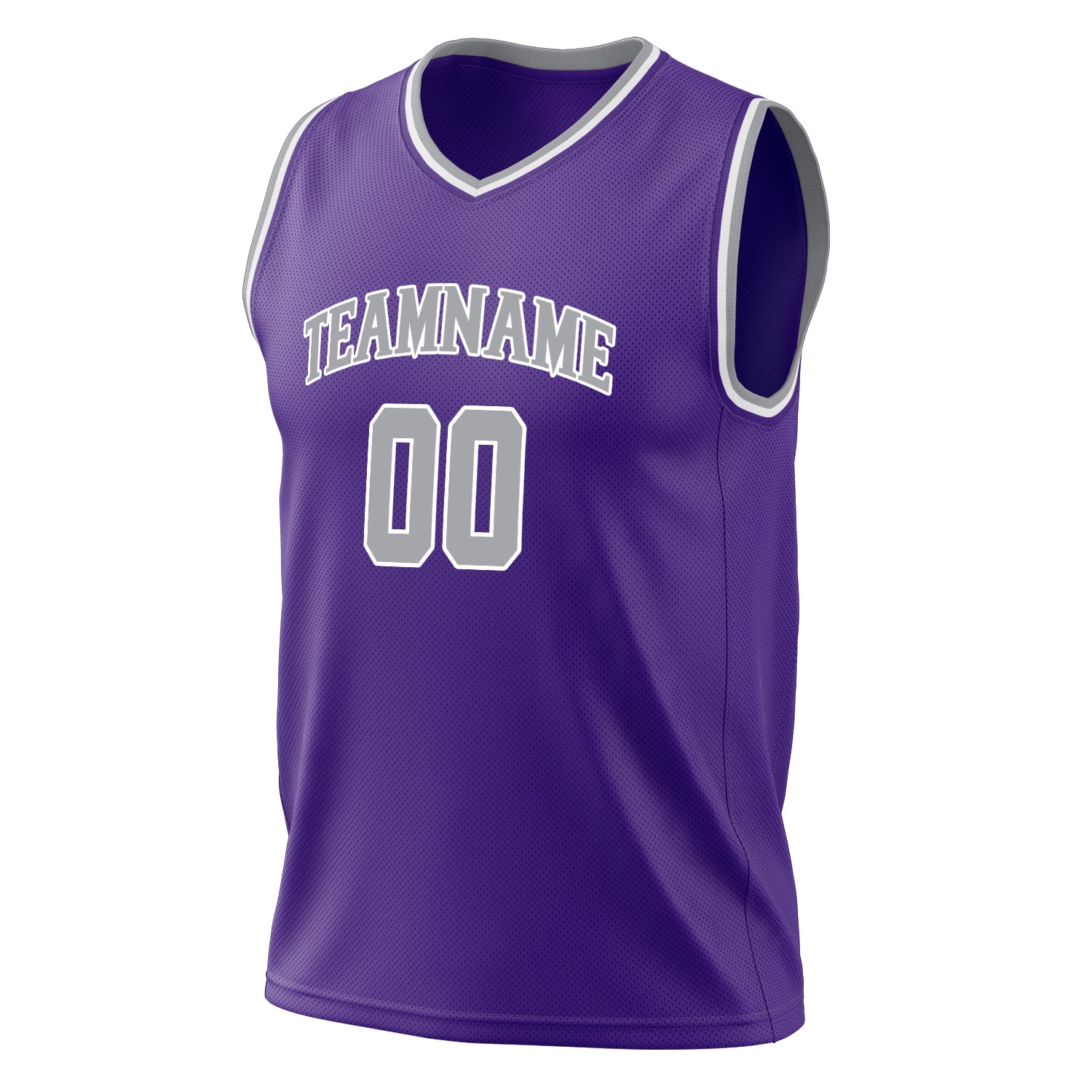 Custom Professional Purple Gray Basketball Jersey