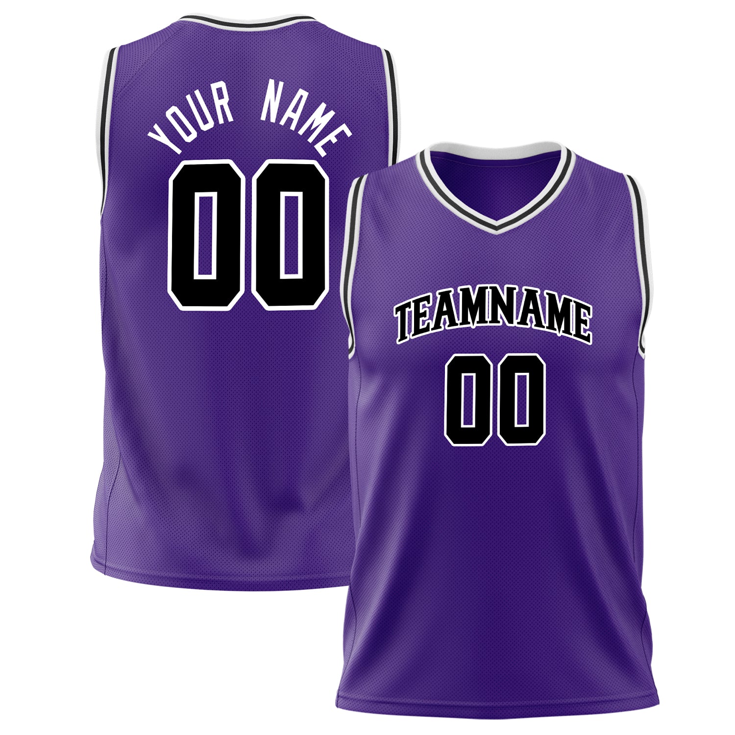 Benutzerdefiniertes Professionelles Lila Schwarz Basketballtrikot BS02240626XJ193