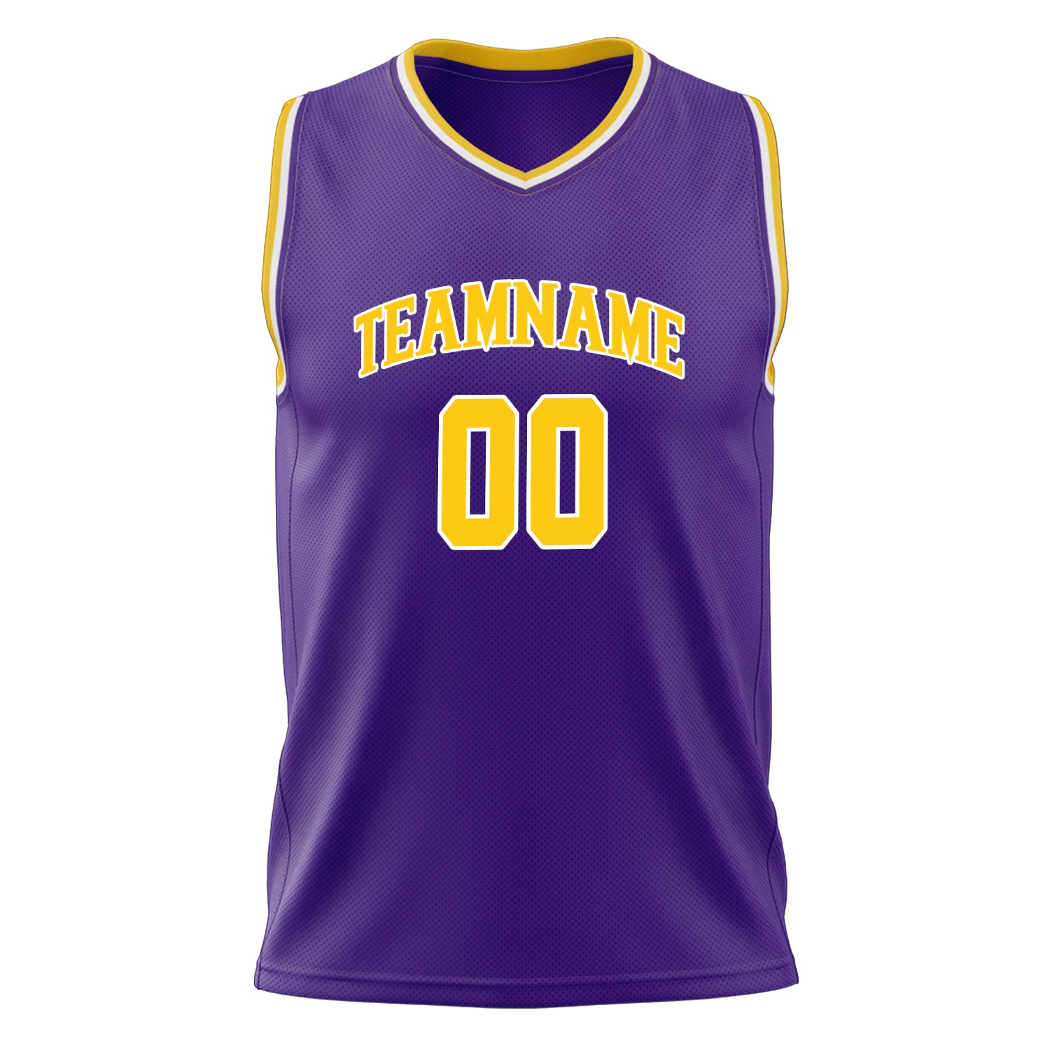 Custom Professional Purple Gold Basketball Jersey