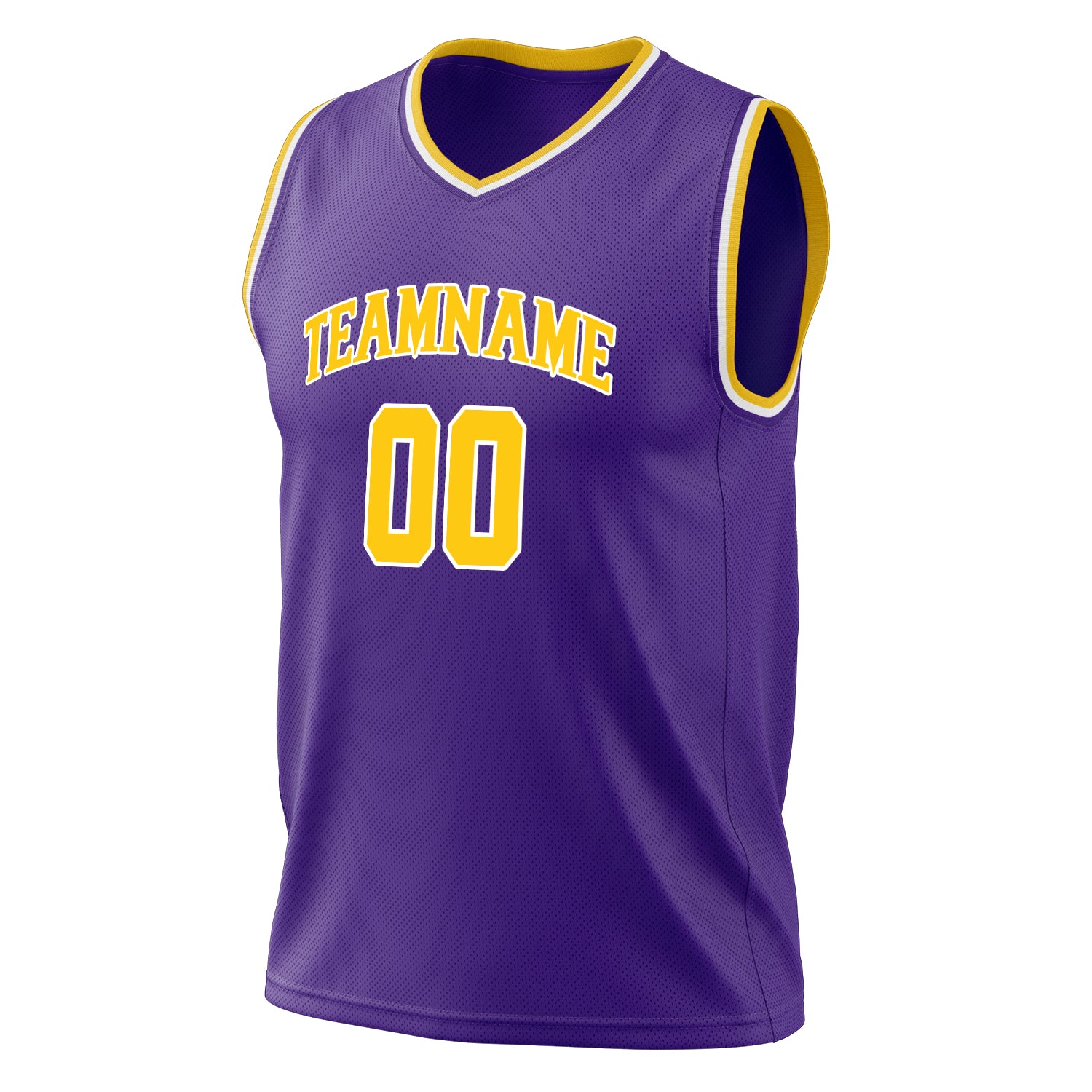 Custom Professional Purple Gold Basketball Jersey