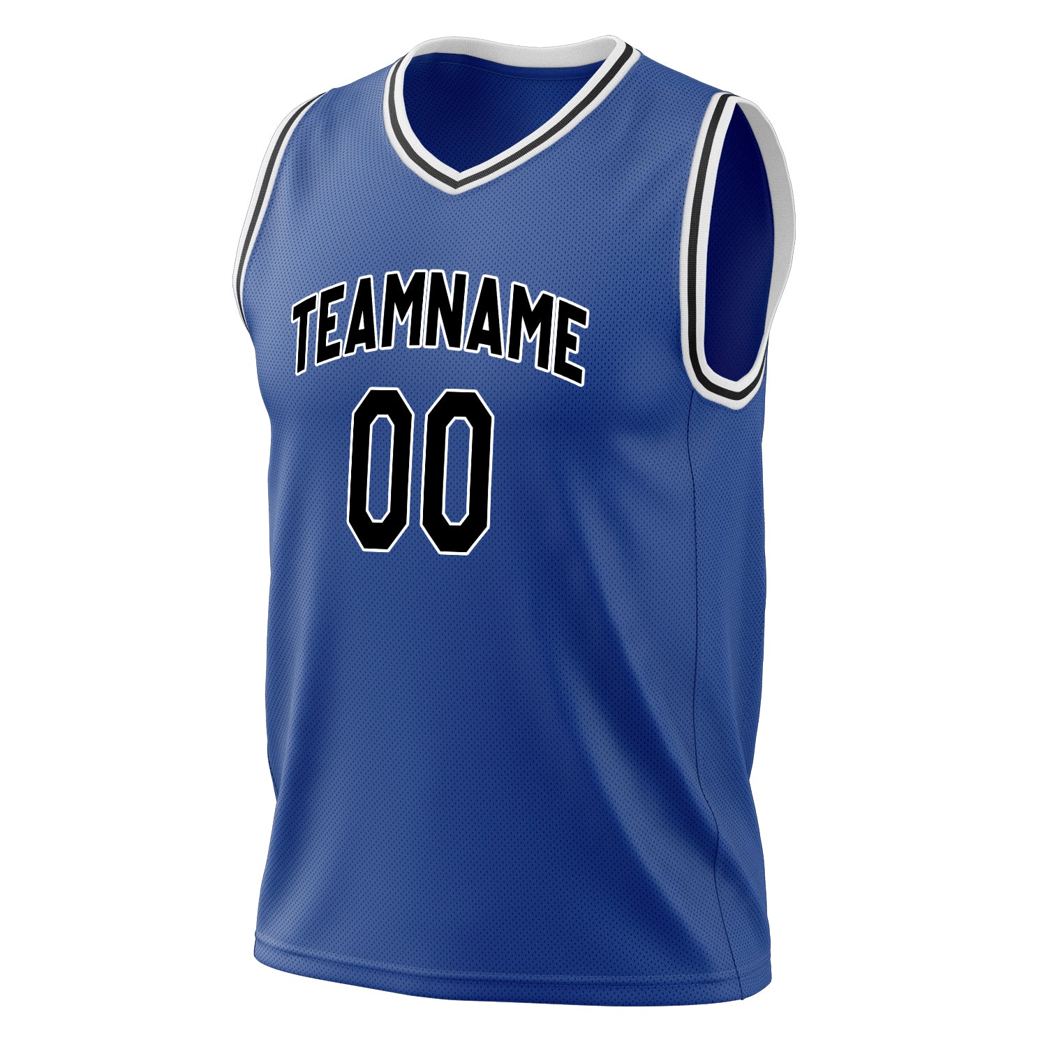 Custom Professional Royal Blue Black Basketball Jersey