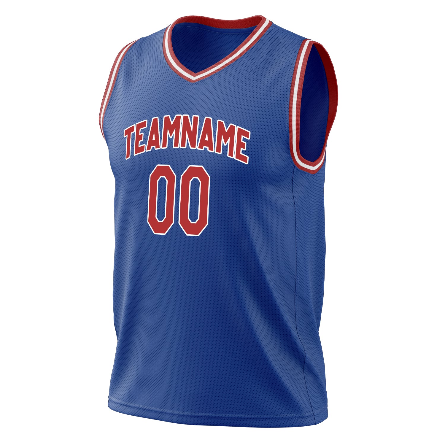 Custom Professional Royal Blue Red Basketball Jersey