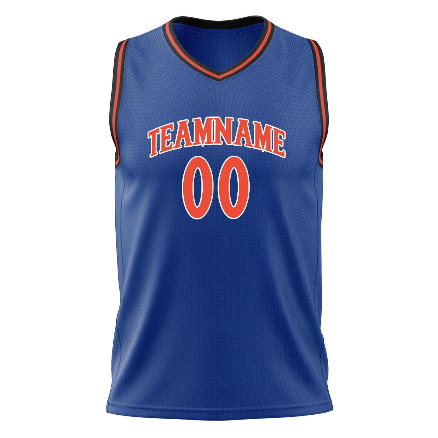 Custom Professional Royal Blue Orange Basketball Jersey