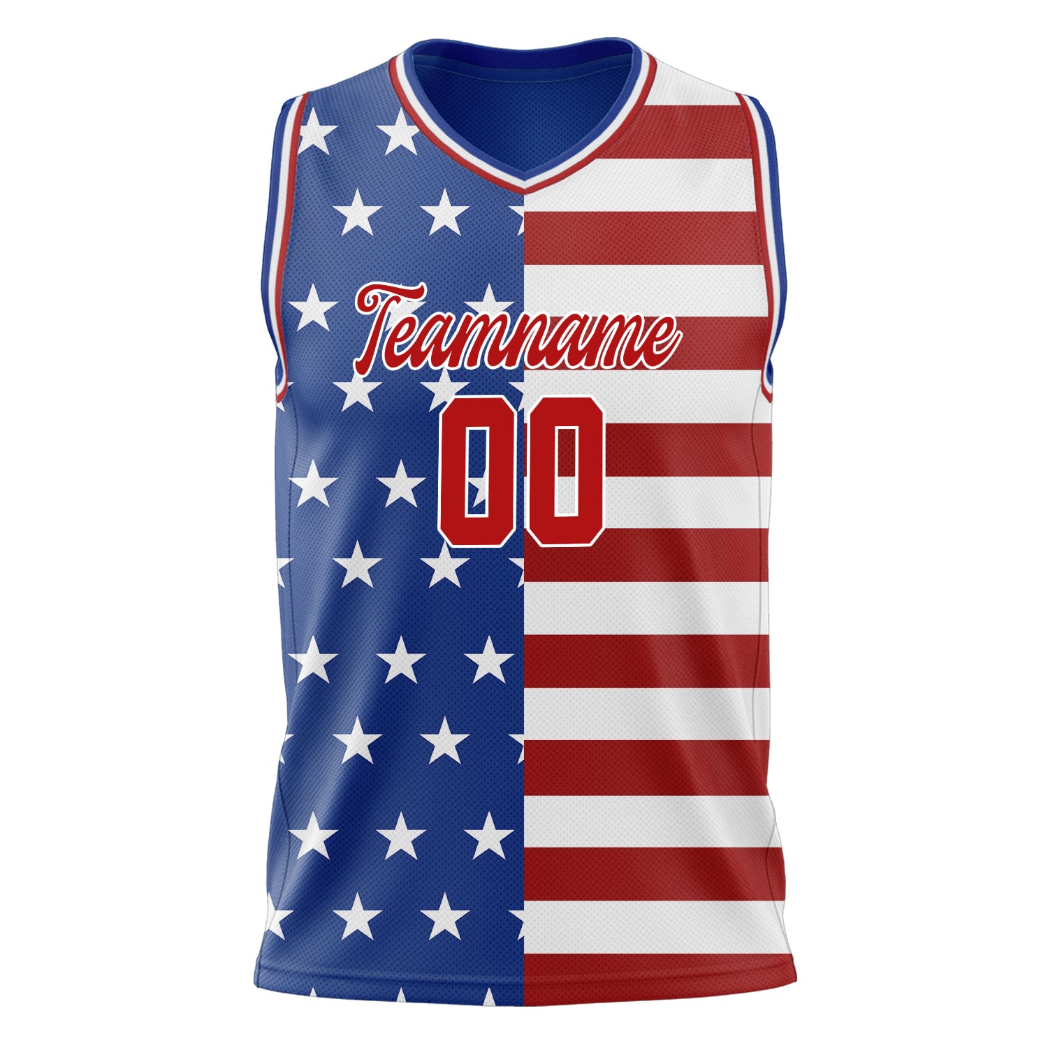 Custom Professional Royal Blue Red Basketball Jersey