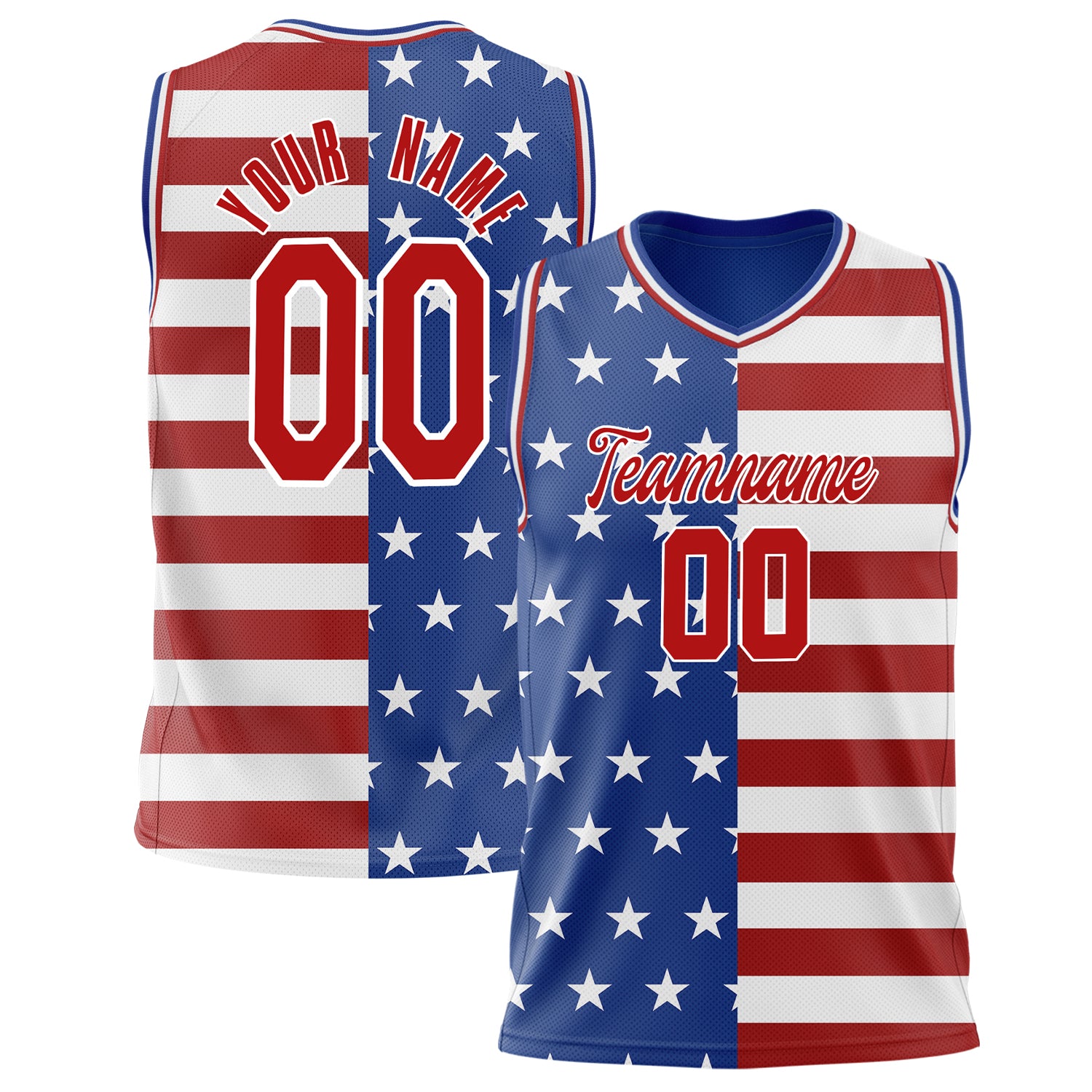 Benutzerdefiniertes Professionelles Königsblau Rot Basketballtrikot BS02240626XJ226