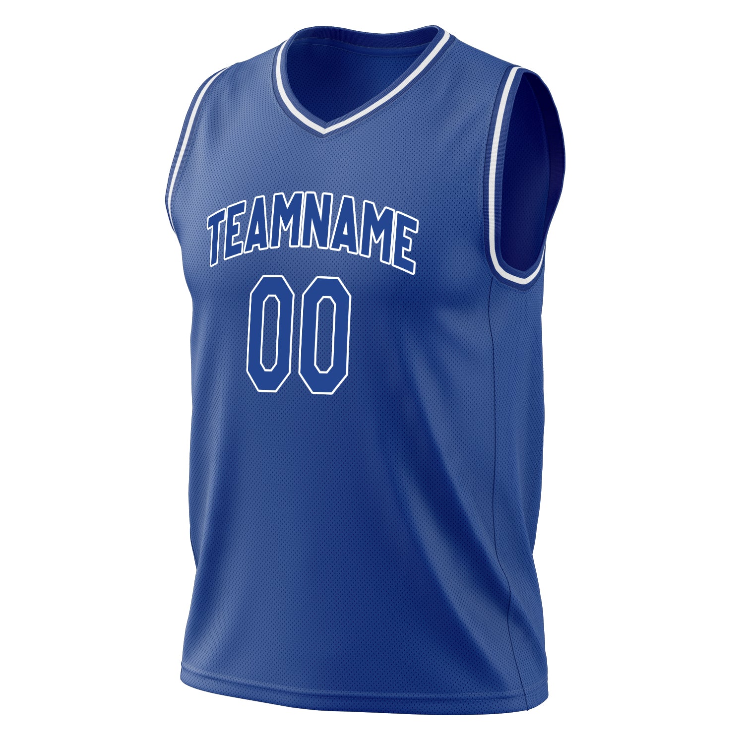 Custom Professional Royal Blue White Basketball Jersey