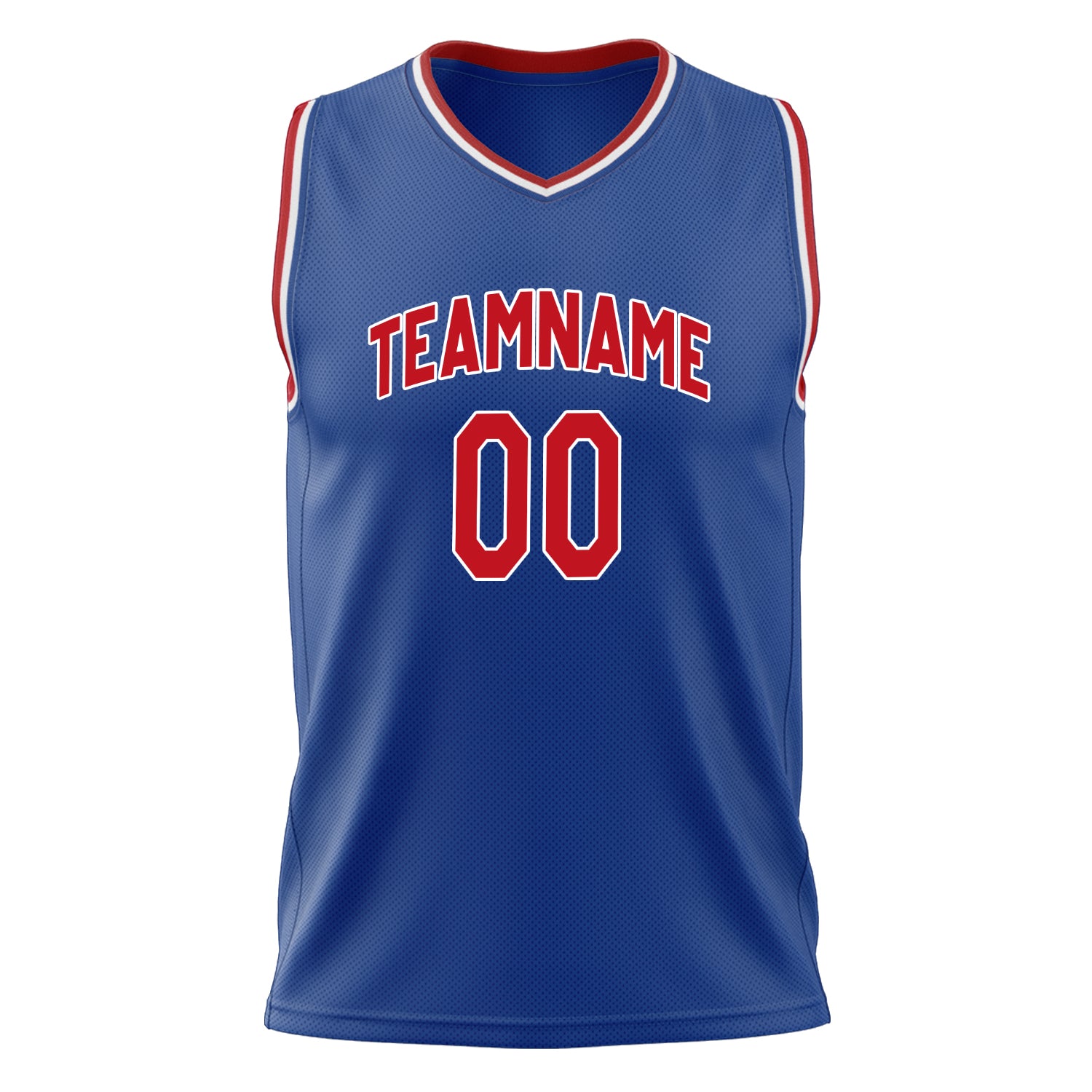 Custom Professional Royal Blue Red Basketball Jersey