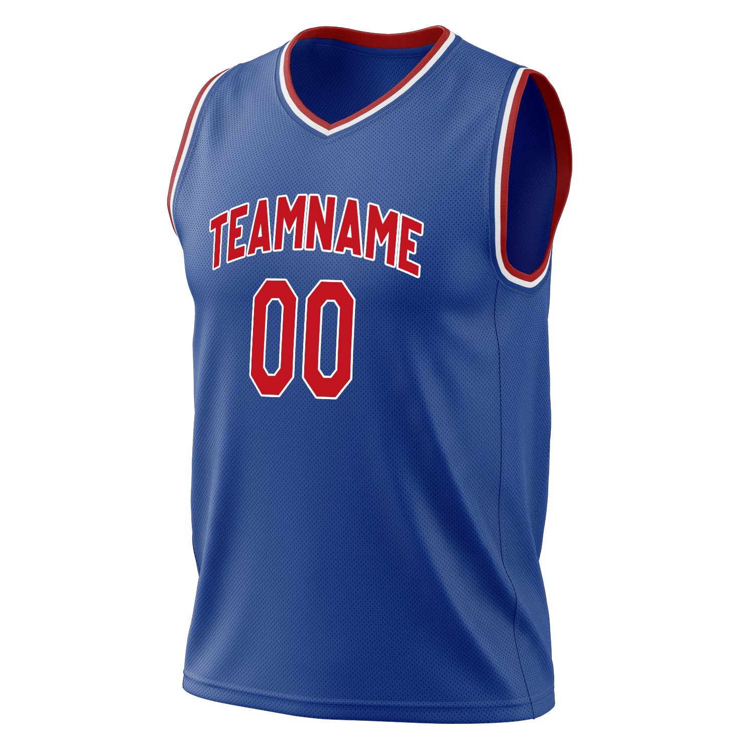 Custom Professional Royal Blue Red Basketball Jersey