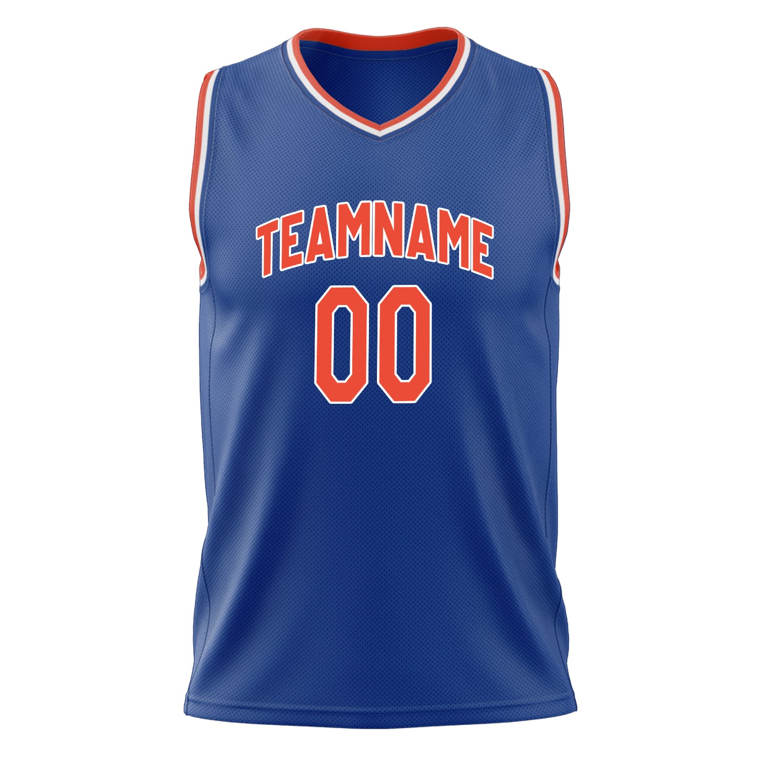Custom Professional Royal Blue Orange Basketball Jersey
