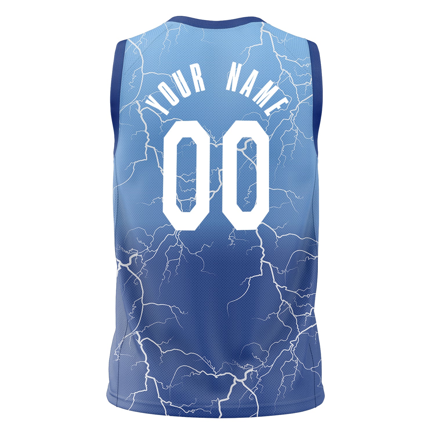 Custom Professional Royal Blue White Basketball Jersey