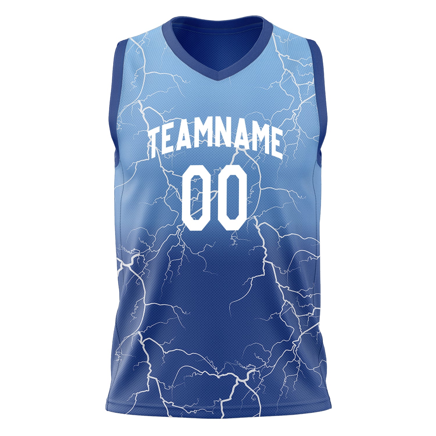 Custom Professional Royal Blue White Basketball Jersey